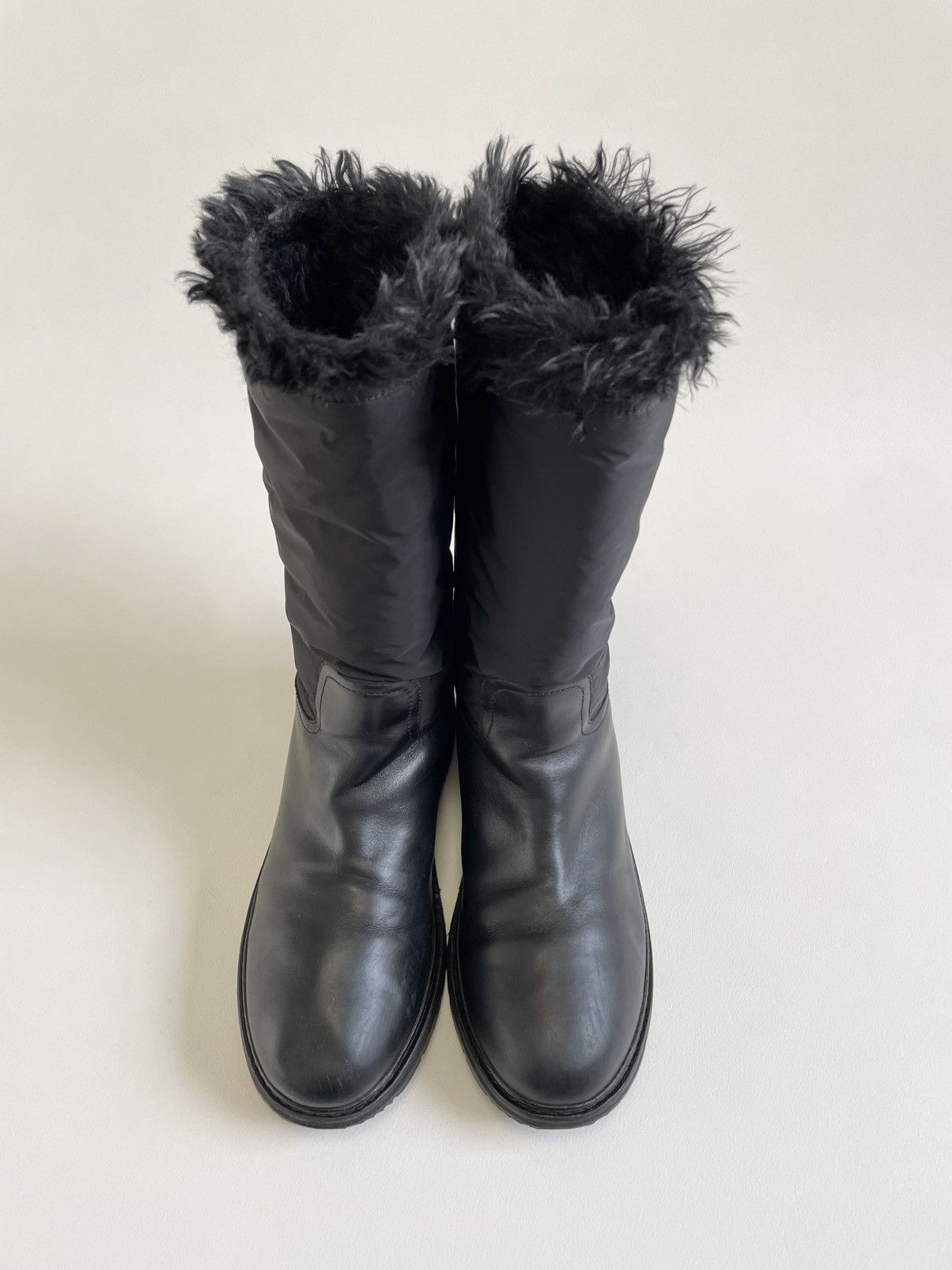 Prada Black Leather + Nylon Astro Biker Boots Size US 8 / EU 41 - 4 Thumbnail