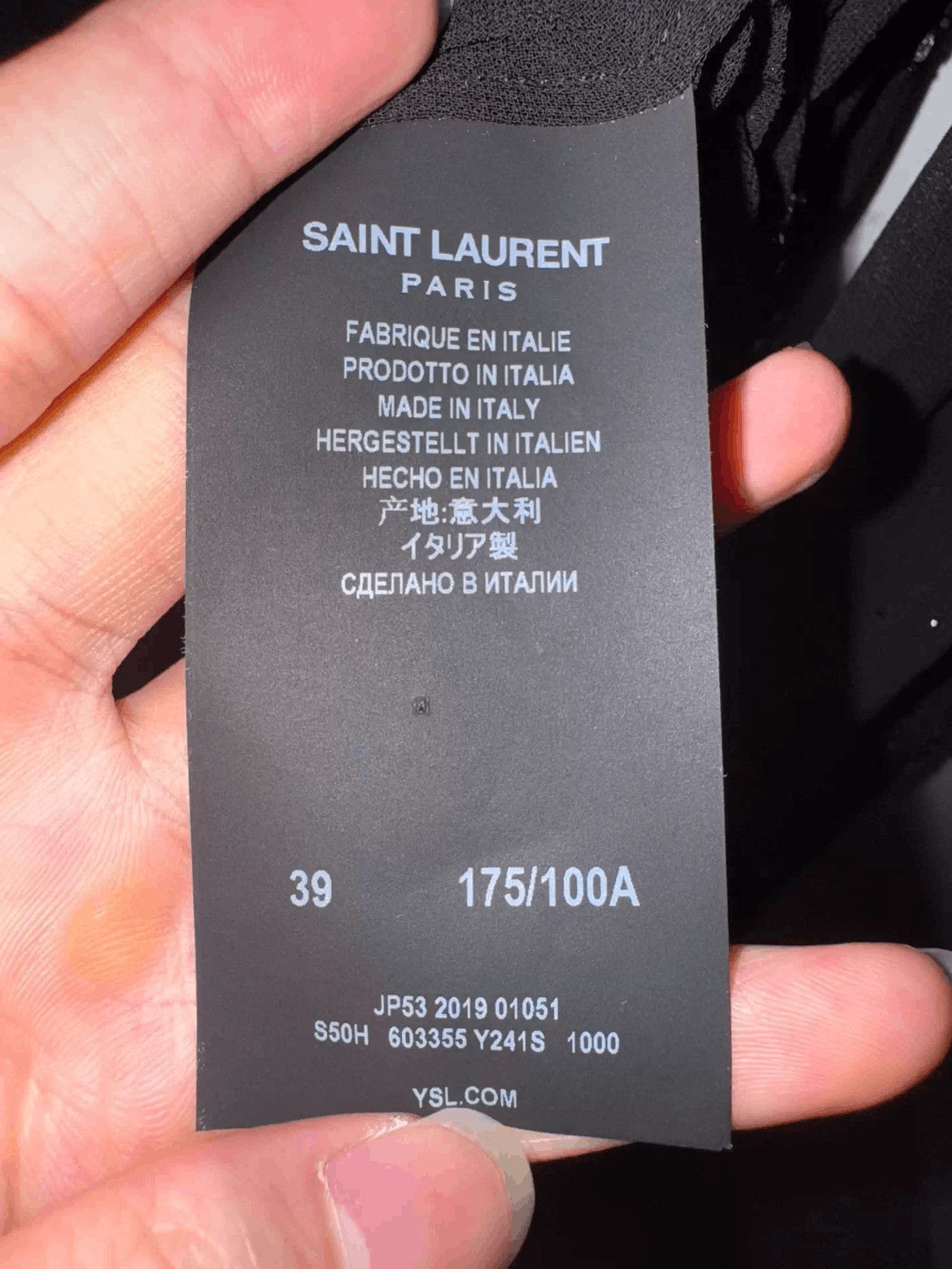 Saint Laurent Paris Sz 39 Saint Laurent Paris 20SS Crystal & Scale Shirt-2508 Size US L / EU 52-54 / 3 - 8 Thumbnail