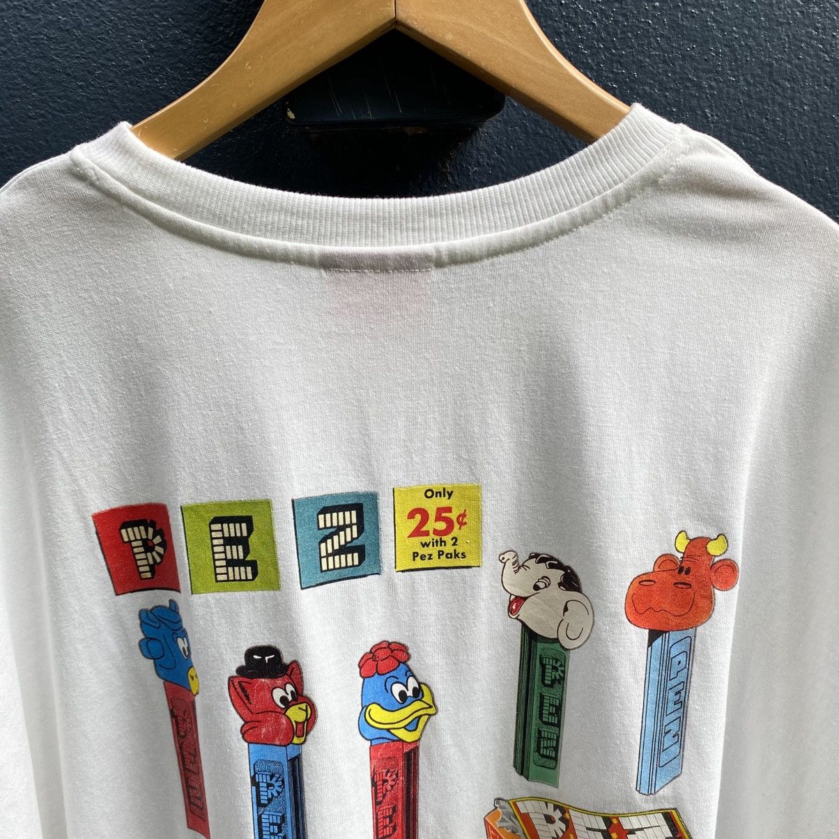 Designer × Vintage PES White Tee with Blue Logo Embroidery & Graphic Back Print Size US XXL / EU 58 / 5 - 11 Thumbnail