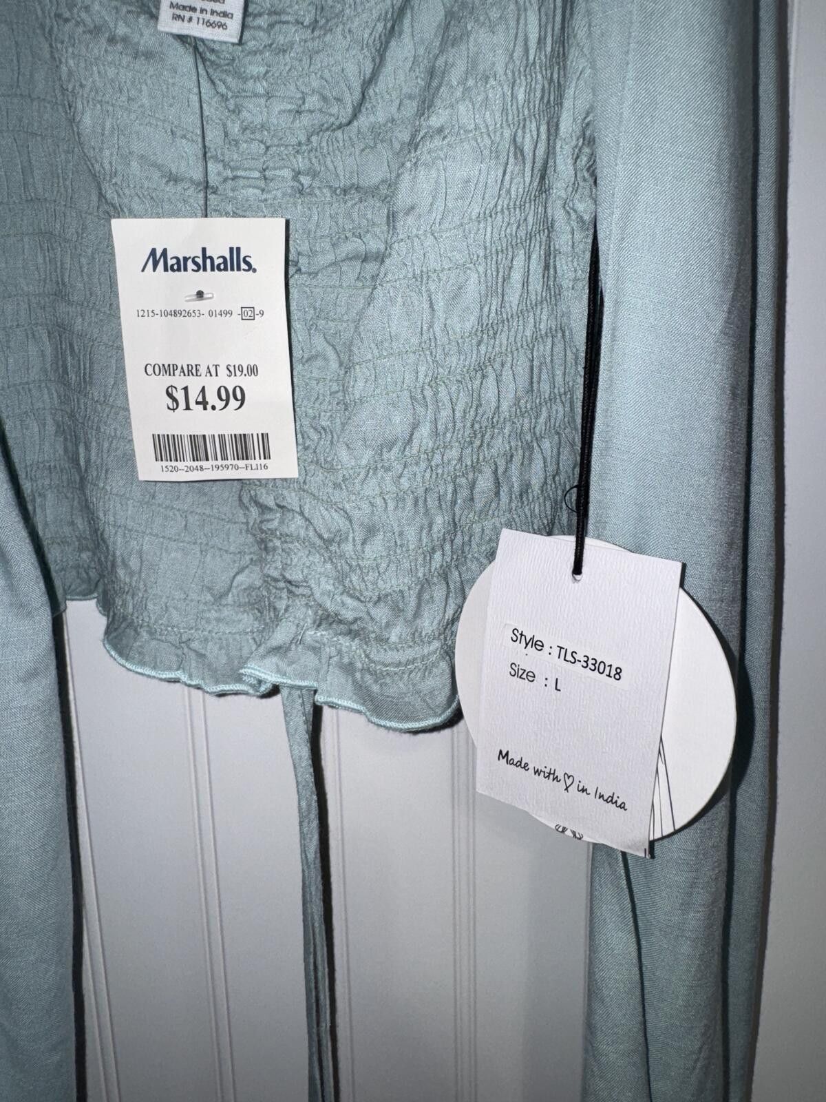 Japanese Brand Japna Light Blue Long Sleeve Smocked Top Size L Size L / US 10 / IT 46 - 4 Thumbnail