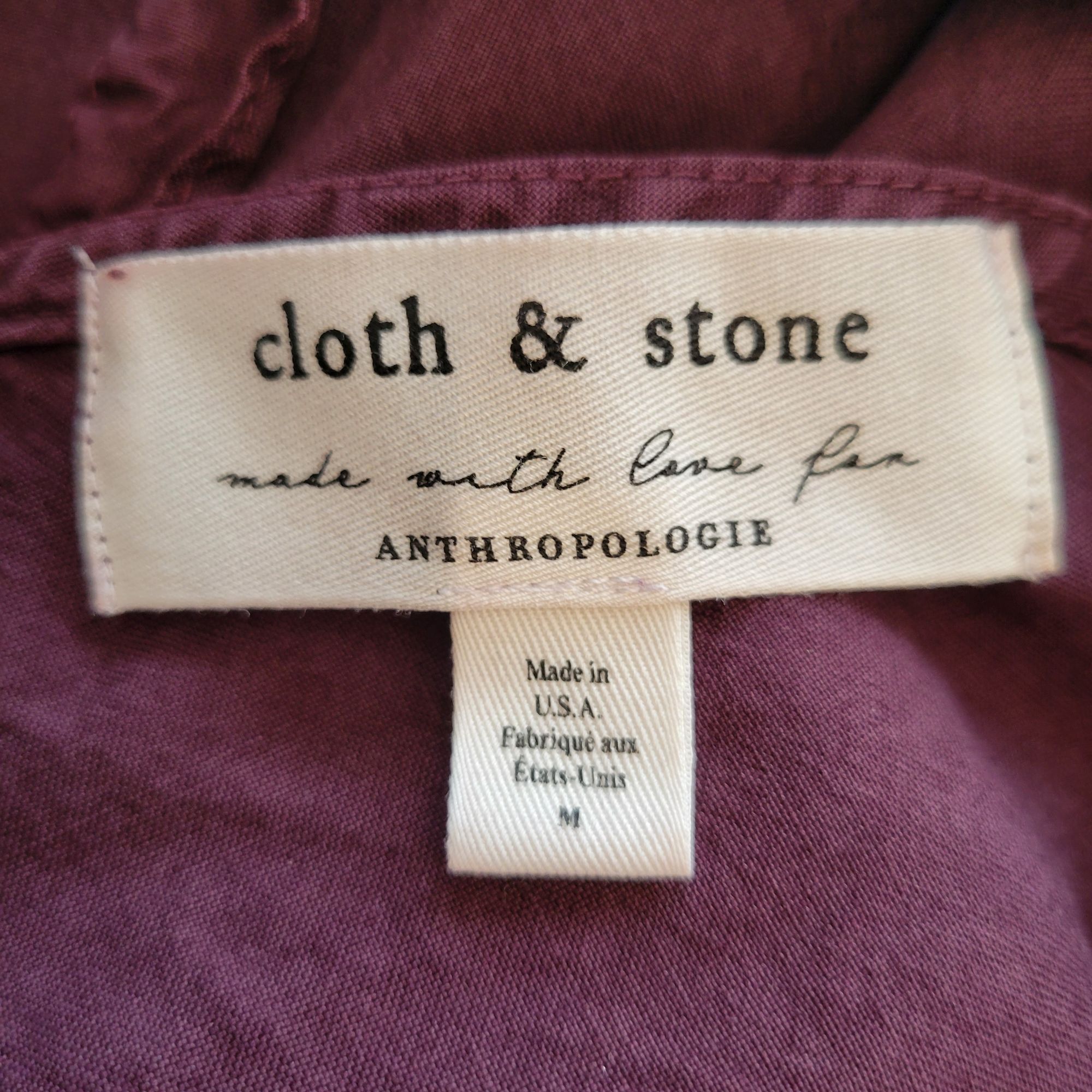 Anthropologie Anthropologie Cloth Stone M Burgundy TIFFANY Bell Sleeves Sh Size M / US 6-8 / IT 42-44 - 2 Thumbnail