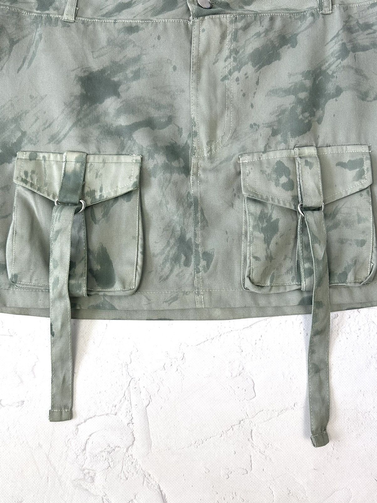 Beauty Beast × If Six Was Nine × Vintage Vintage Camo Bondage Mini Skirt Size 34" / US 12 / IT 48 - 3 Thumbnail