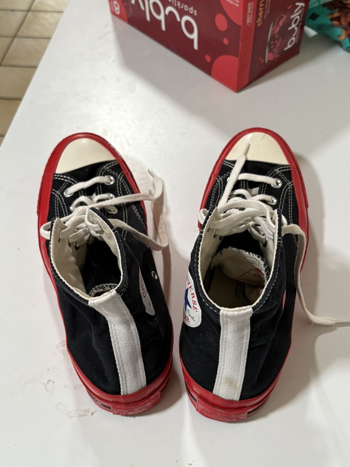 Comme des Garcons Commes Des Garçon Chuck Taylor Converse red black and white Size US 9 / EU 42 - 4 Thumbnail
