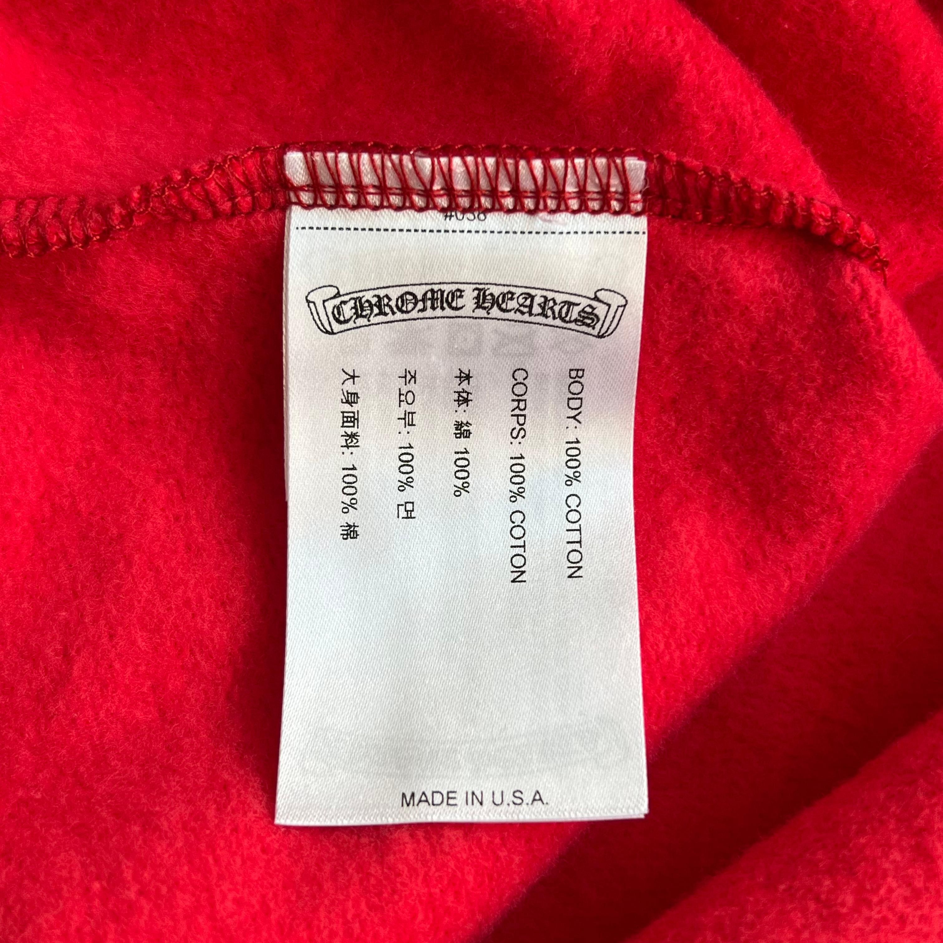 Chrome Hearts Chrome Hearts Scroll Hoodie Red Size US XL / EU 56 / 4 - 12 Thumbnail