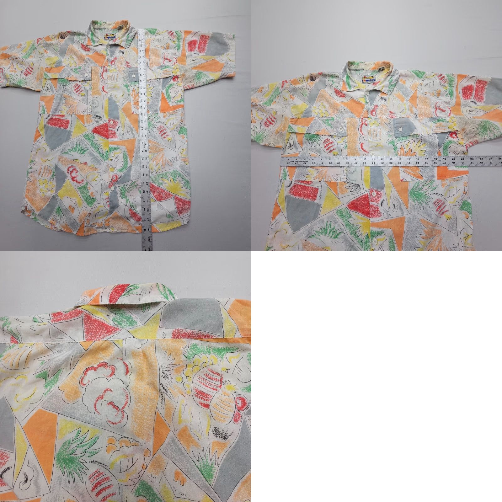 CO VINTAGE Surf & Co Hawaiian Shirt Mens M Floral Abstract Mod Print Shirt Size US M / EU 48-50 / 2 - 8 Thumbnail