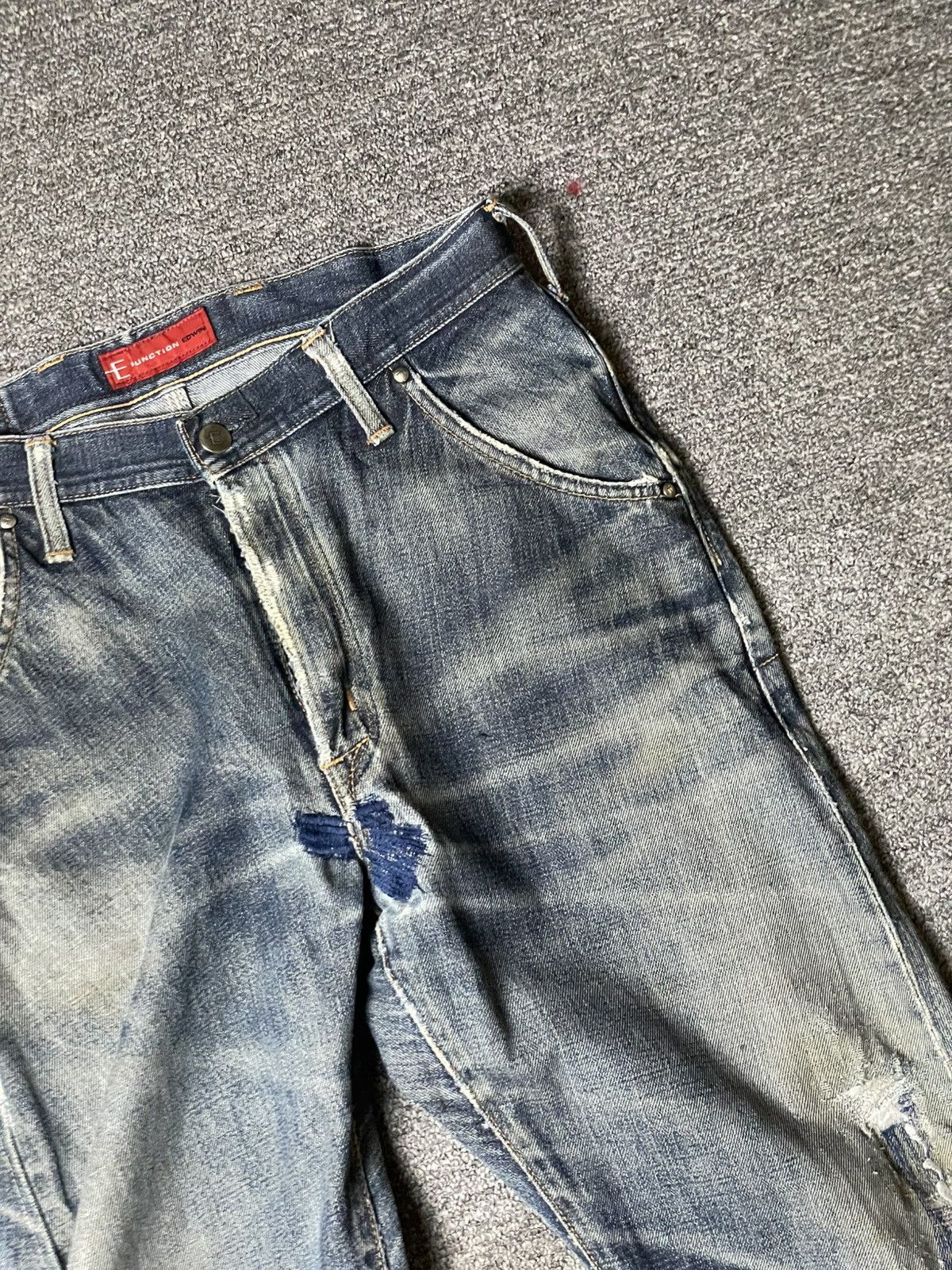 Edwin × Vintage EDWIN x E.Function Distressed Denim Jeans (93) Size US 31 - 5 Thumbnail