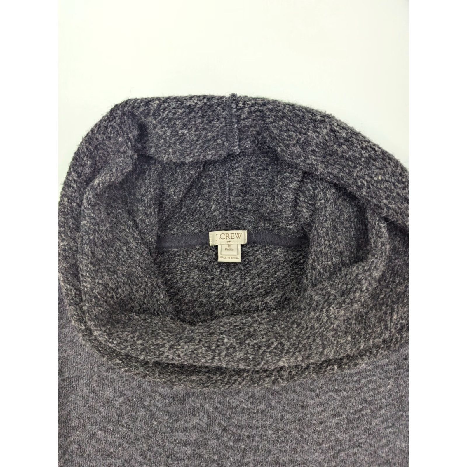 J.Crew J. Crew Sweatshirt Pullover Cowl Neck Wool Blend Cotton Blend Nylon Acrylic Petite M Gray Women’s Medium Pullover Sweatshirt Pockets Size M / US 6-8 / IT 42-44 - 7 Thumbnail