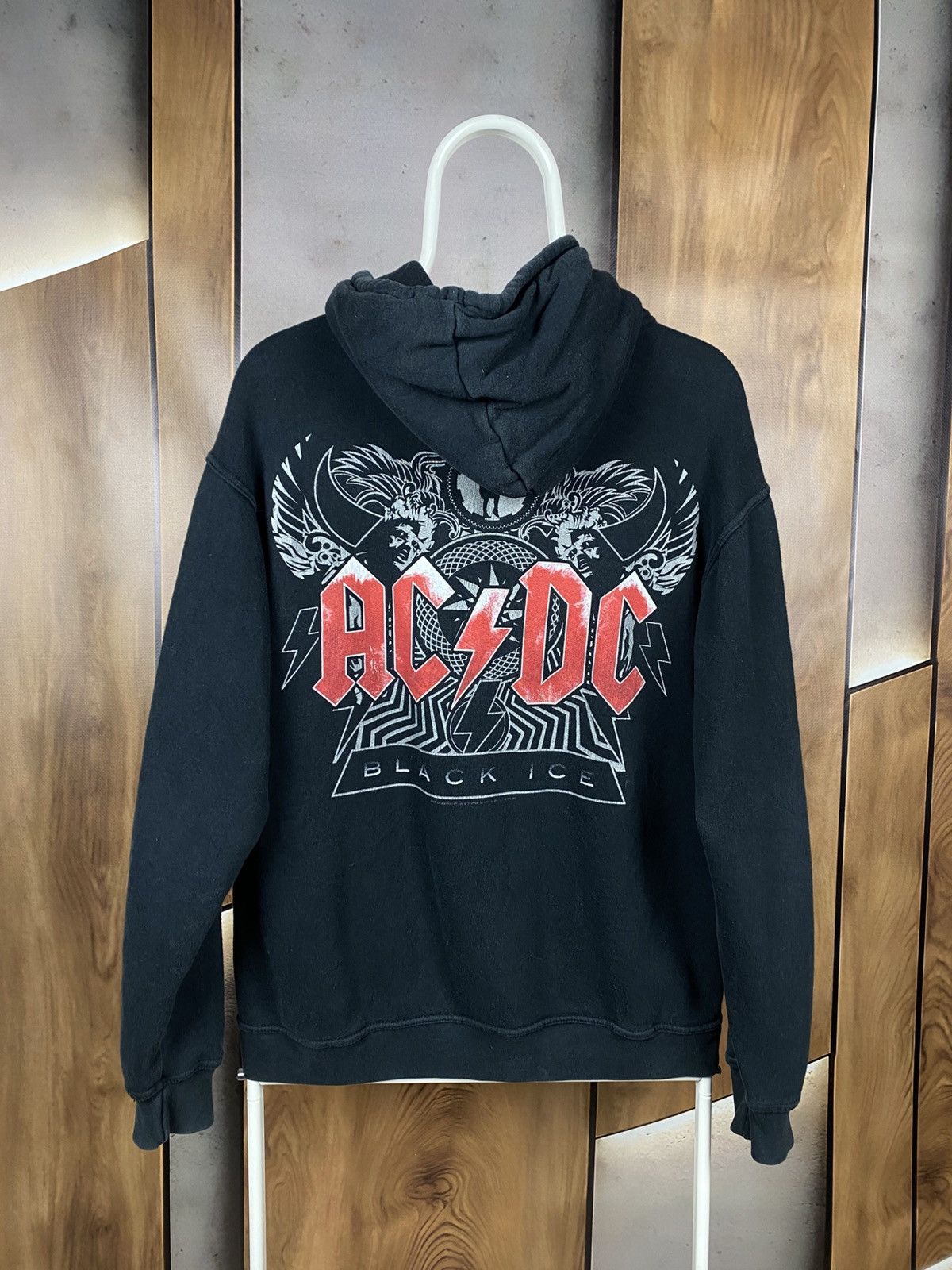 AC/DC 🎸Vintage 2008 Hoodie Zip Up AC/DC Black Ice Rock Band VTG🎸 Size US M / EU 48-50 / 2 - 1 Thumbnail
