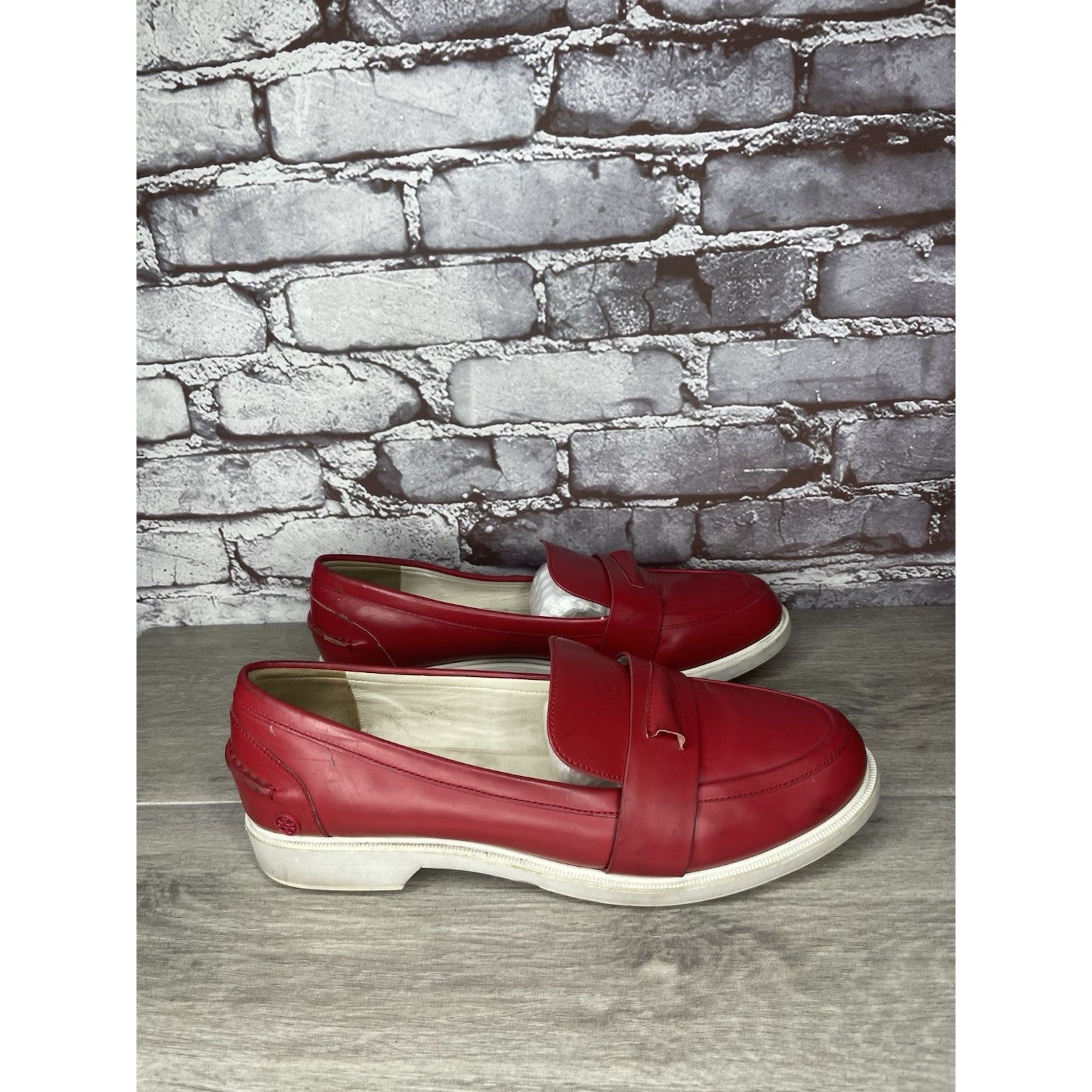 Tory Burch Tory Burch Red Leather Pocket Tee Casual Golf Shoes Women’s Size US 11 / IT 41 - 13 Thumbnail