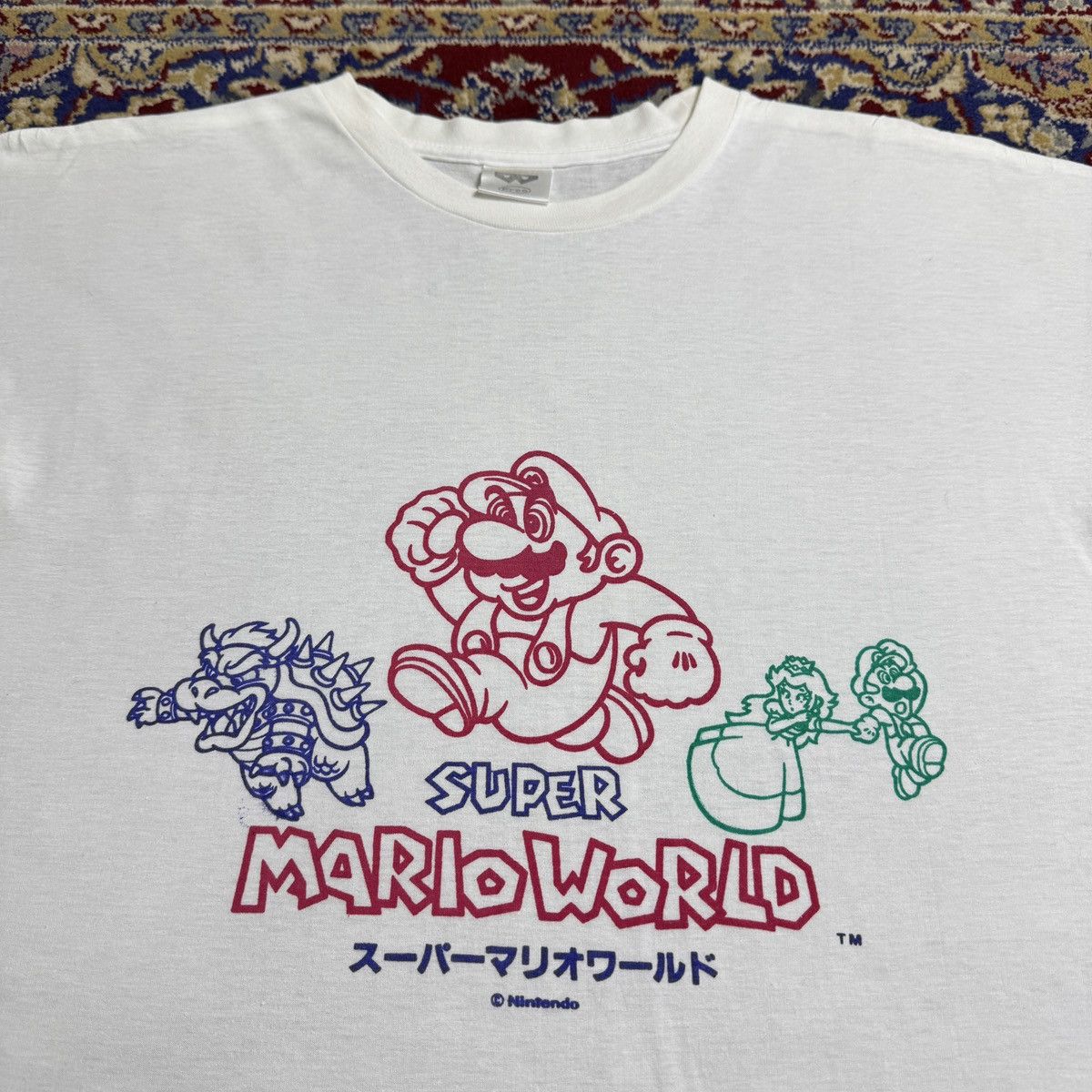 Playstation Vintage 90s Super Mario World Nintendo promo video game tee Size US L / EU 52-54 / 3 - 1 Thumbnail