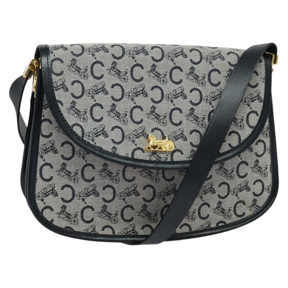 Celine CELINE C Sulky Shoulder Bag Canvas Navy Gold Size ONE SIZE - 1 Thumbnail