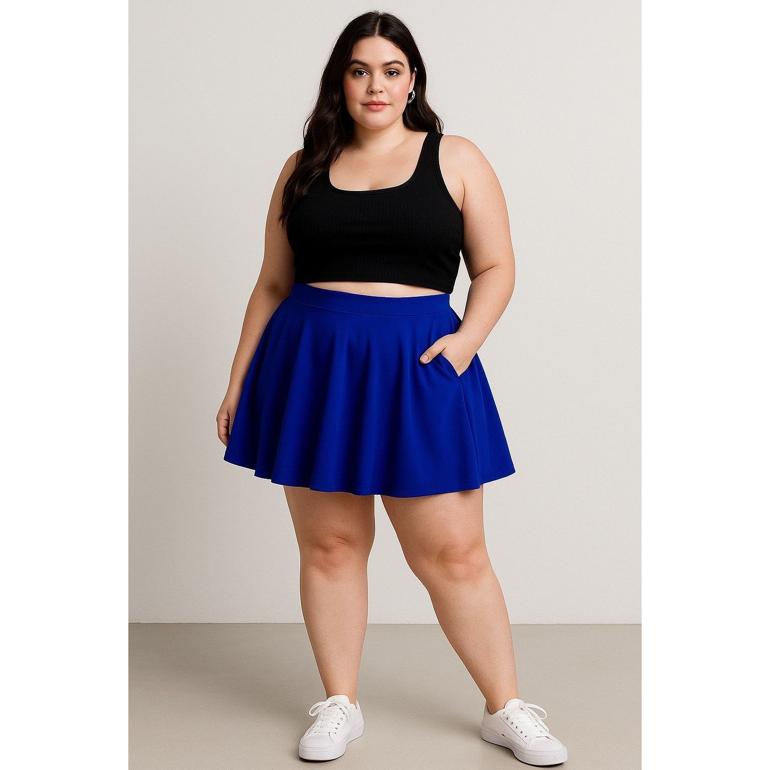 Other Y2K Royal Blue Skater Skirt Torrid Plus Size 3 Pockets Size 42" / US 20 - 1 Thumbnail