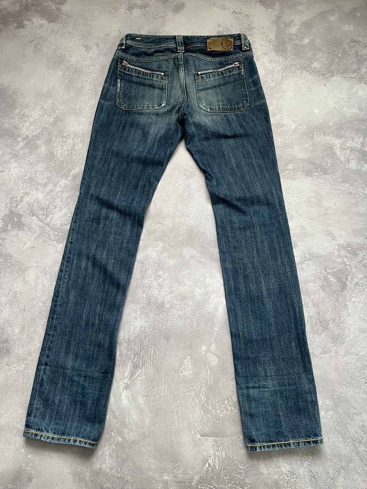 Diesel VINTAGE DIESEL KEATE Y2K STYLE WASHED BLUE ZIP POCKET JEANS Size 28" / US 6 / IT 42 - 4 Thumbnail