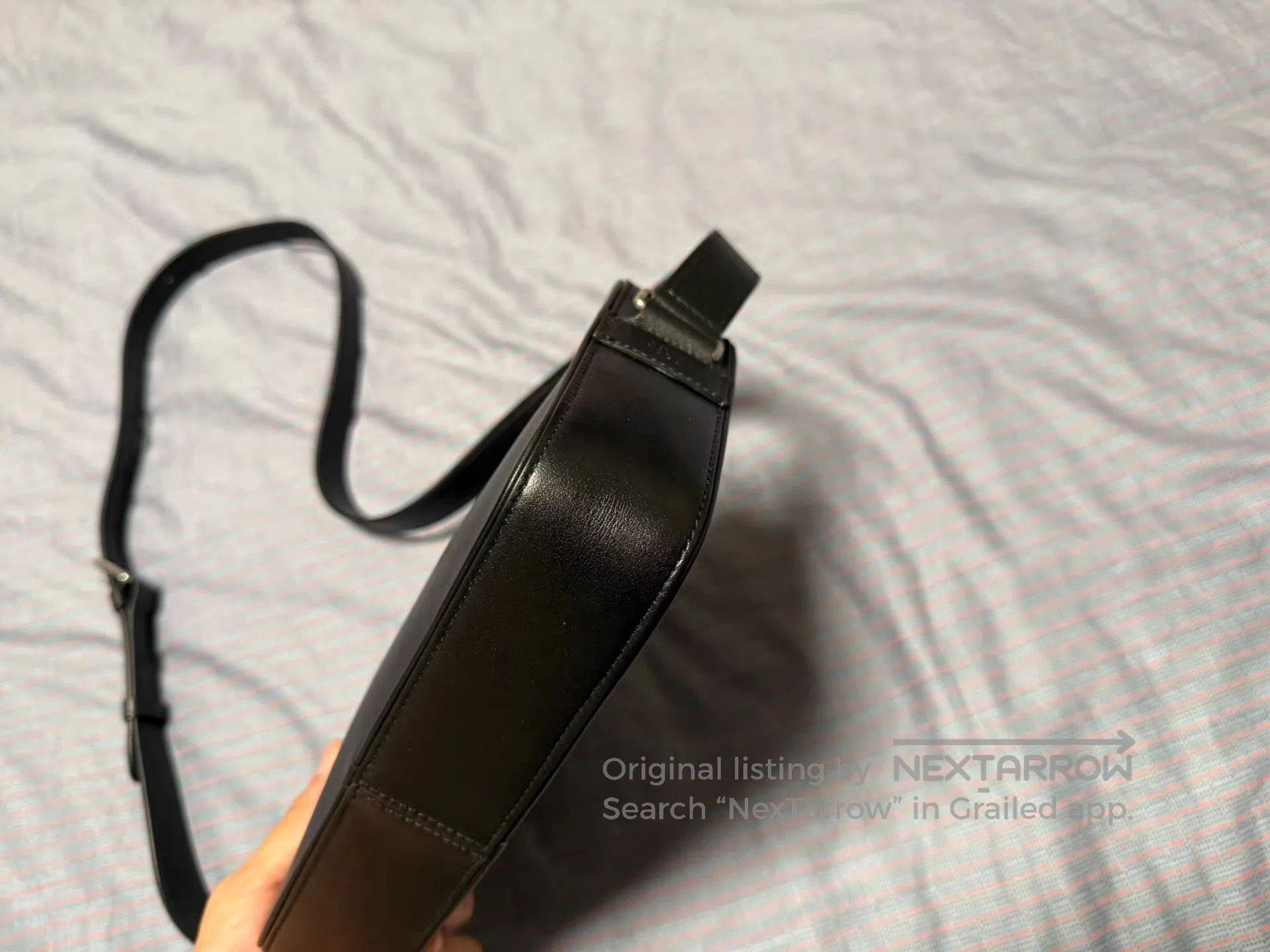 Celine Black Leather Crossbody Bag with Logo. Size ONE SIZE - 7 Thumbnail