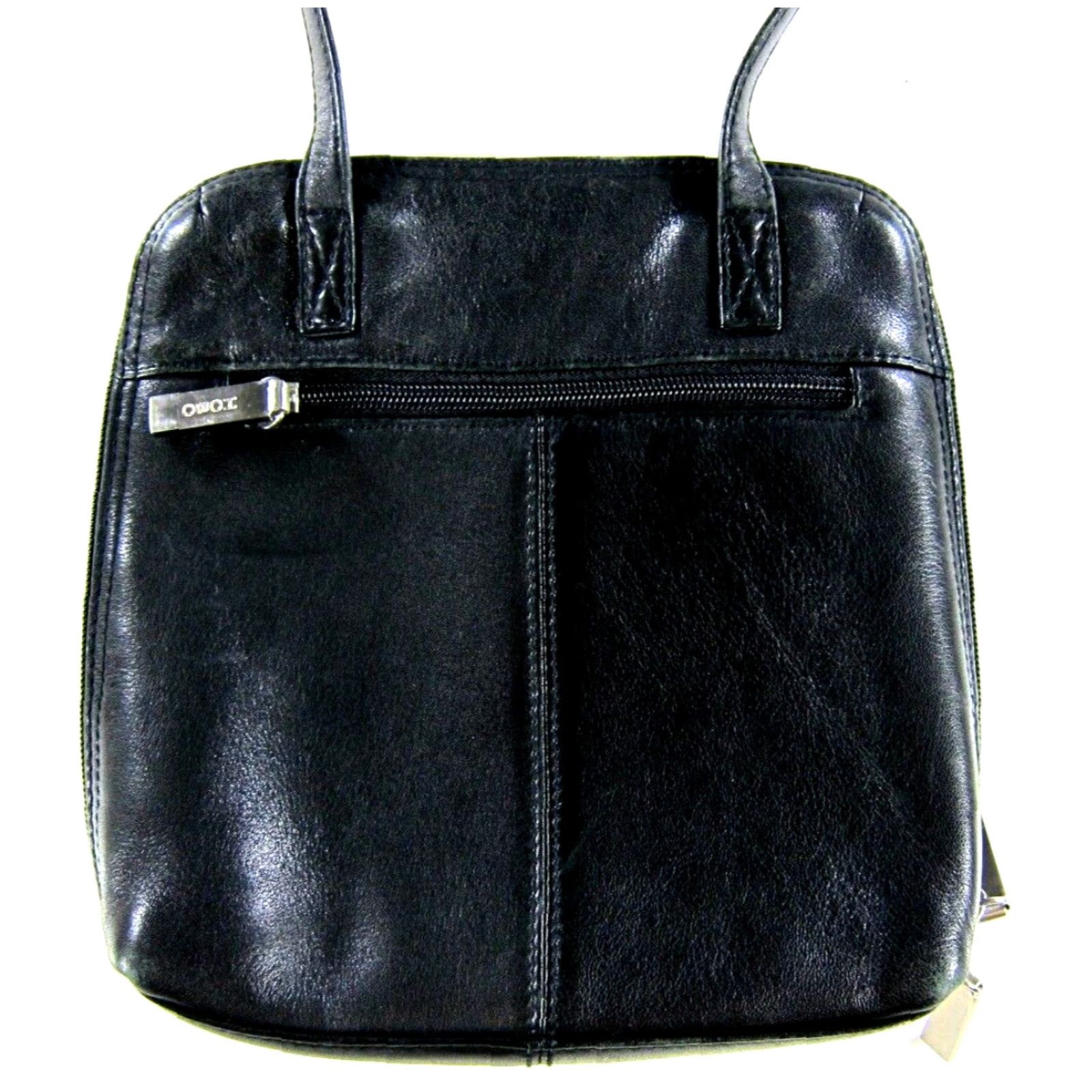 Vintage Hobo Crossbody Satchel Purse 100% Leather Black Full Zip Travel Small Bag - Unisex Adults Mens Womens Size ONE SIZE - 2 Thumbnail