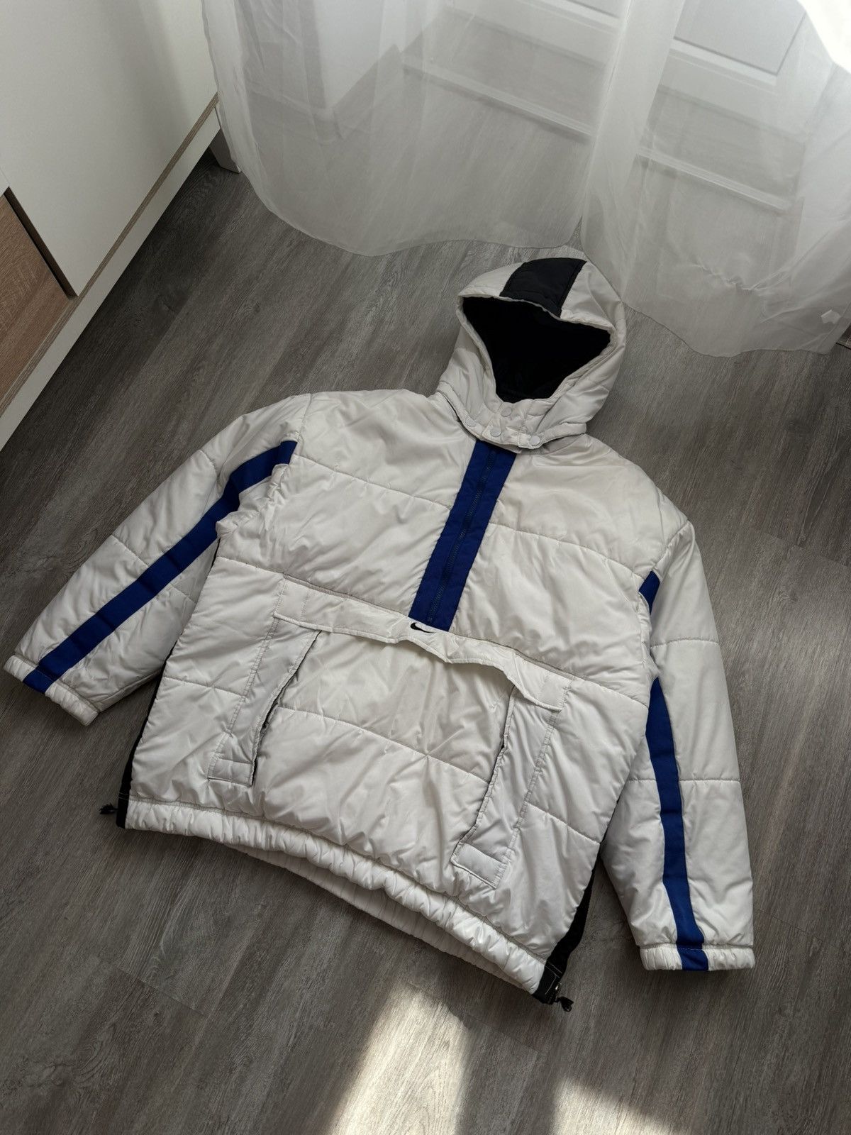 Nike Vintage Nike Anorak Center Swoosh Puffer Jacket Size US L / EU 52-54 / 3 - 1 Thumbnail