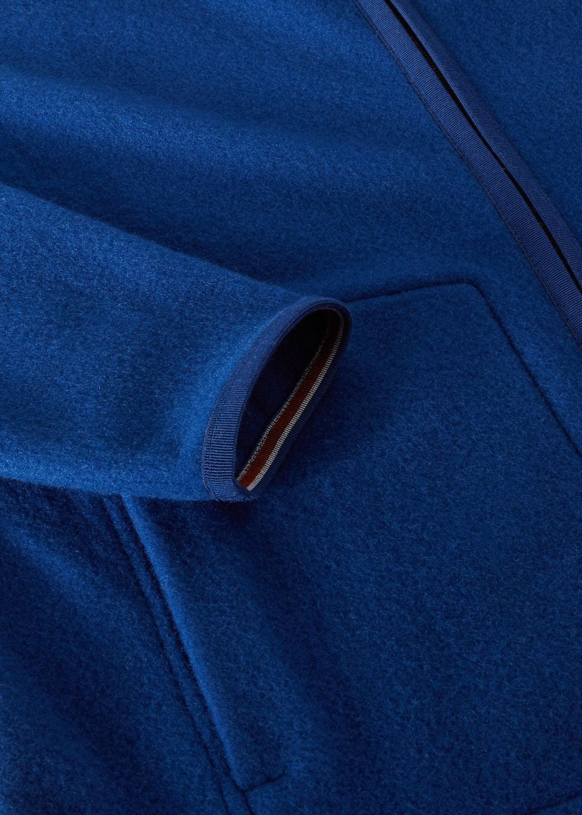 Loro Piana o1srvl11e1124 Zip-Up Bomber Jacket in Blue Size US M / EU 48-50 / 2 - 4 Thumbnail