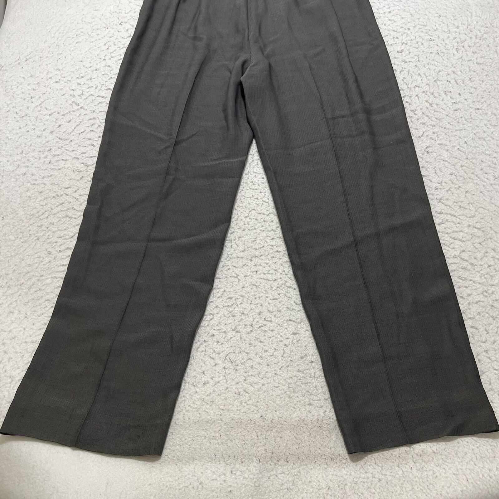 Vintage Carlisle Wool Blend Straight Leg Dress Pants Herringbone Size 34" / US 12 / IT 48 - 5 Thumbnail