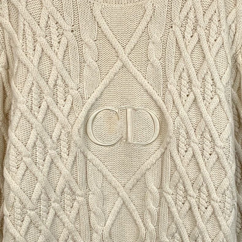 Dior Dior Beige CD letter embroidery cashmere turtleneck long sl Size US XL / EU 56 / 4 - 4 Thumbnail