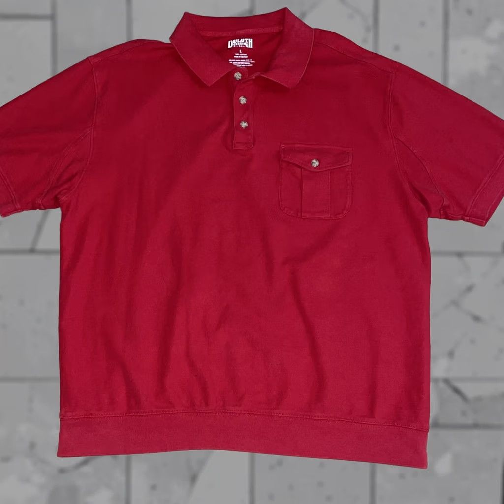 Vintage Duluth Trading Co. Polo Shirt Red Mens L Pocket Polo Size US L / EU 52-54 / 3 - 1 Thumbnail