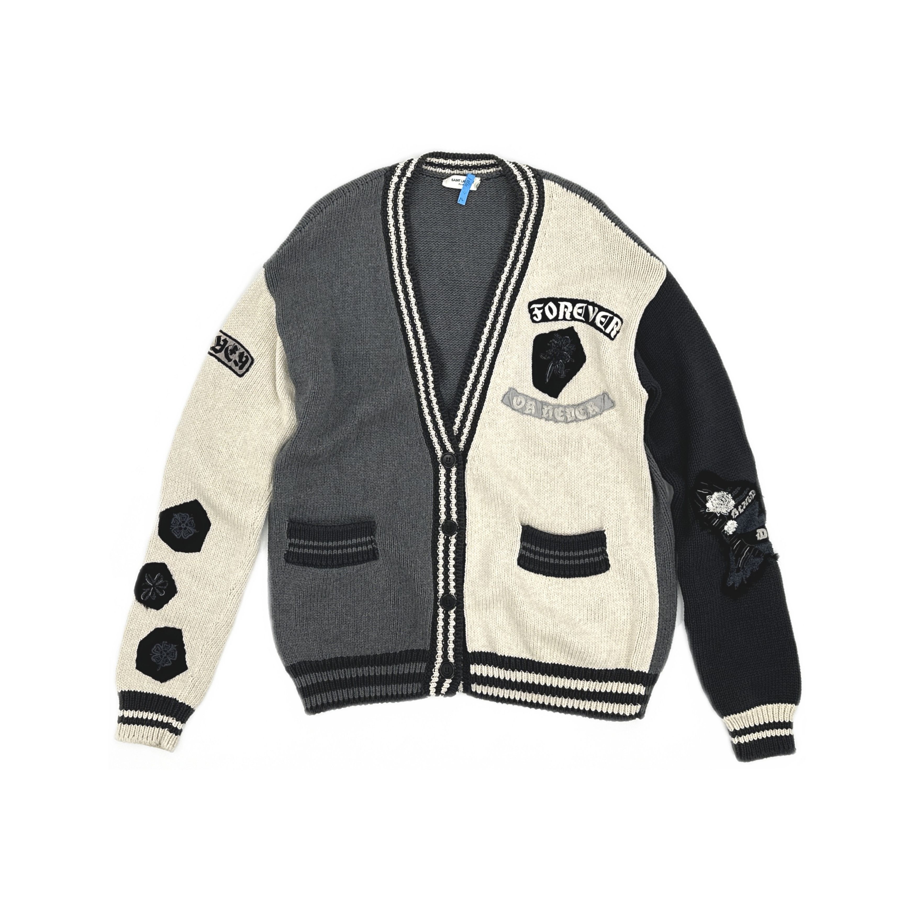 Saint Laurent Paris Saint Laurent Embroidered Patchwork Cardigan Size XS Size US XS / EU 42 / 0 - 1 Thumbnail