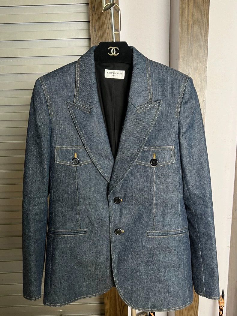 Saint Laurent Paris Saint Laurent Paris Cowboy suit jacket-2506 Size XS / US 0-2 / IT 36-38 - 1 Thumbnail