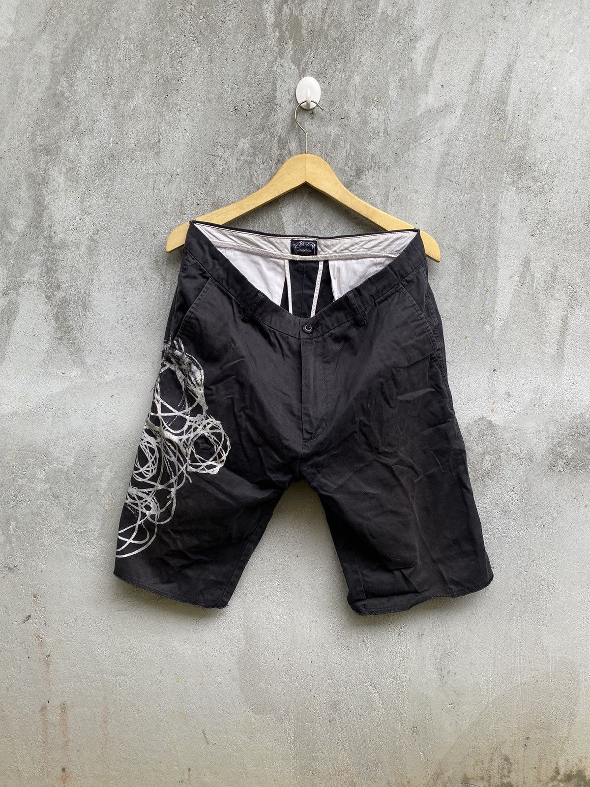 Stussy × Vintage Vintage Stussy x Futura Laboratories Jorts Size US 34 / EU 50 - 2 Thumbnail