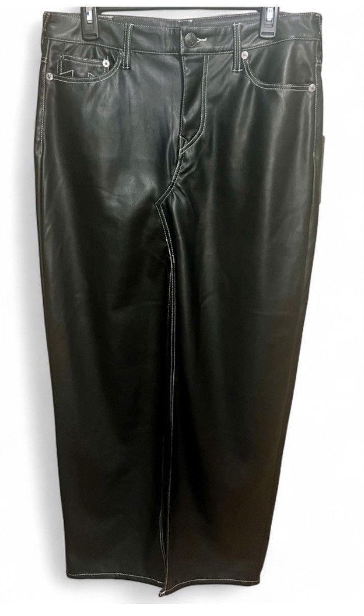 True Religion True Religion Black PU Leather Maxi Skirt Size 29" - 1 Thumbnail