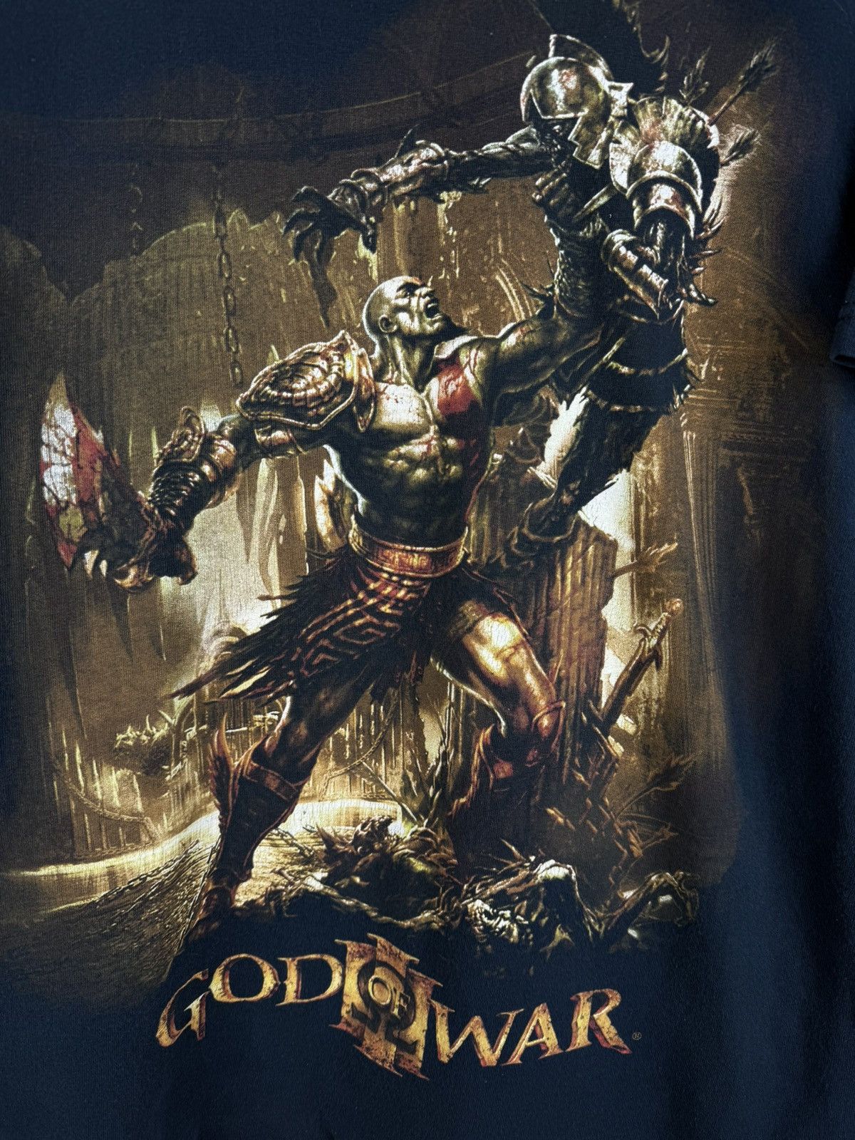 Vintage Vintage God Of War 3 2010 Game Promo PS3 T-Shirt M Size US M / EU 48-50 / 2 - 2 Thumbnail