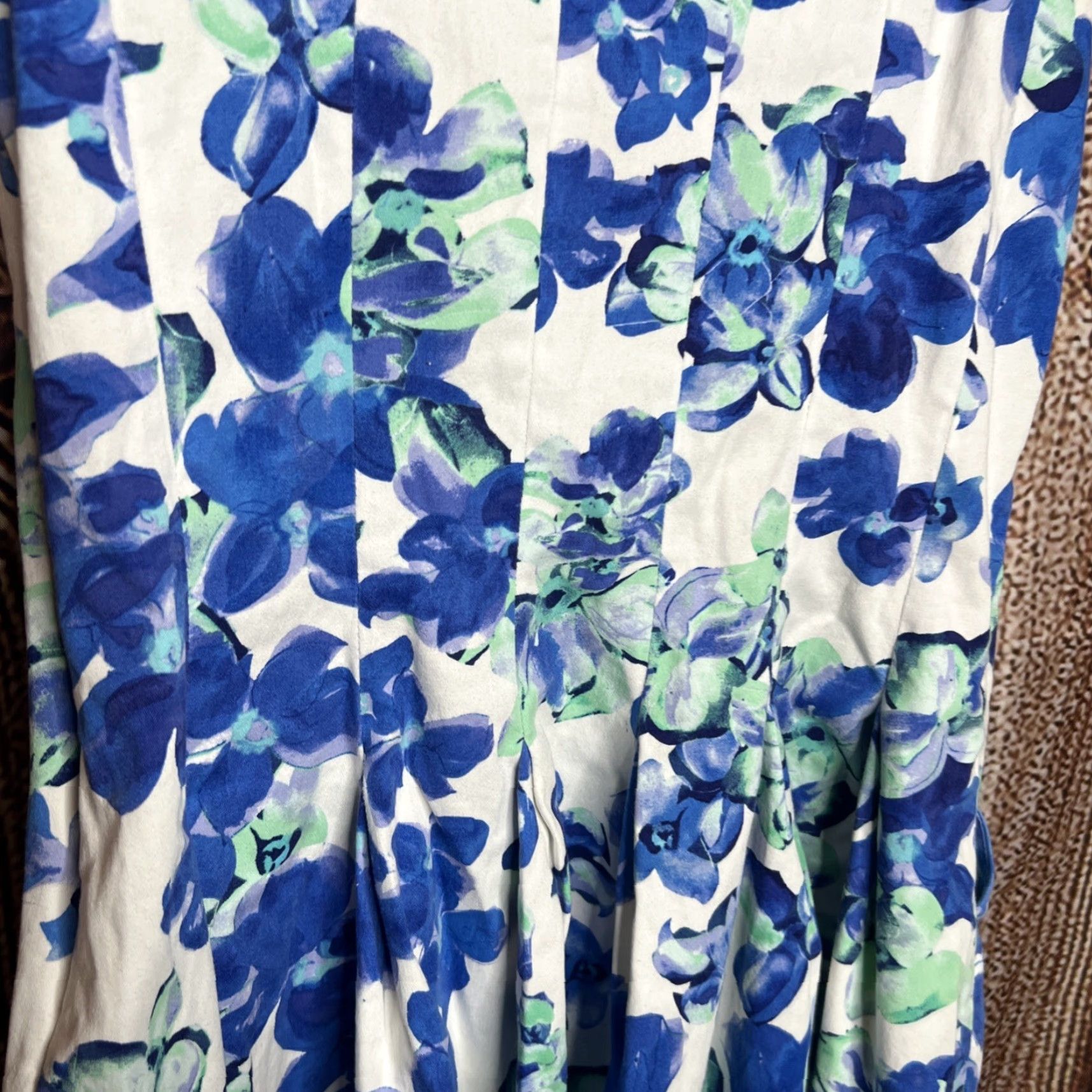 Ralph Lauren Lauren Ralph Lauren Womens Floral Dress Blue White 6 Size M / US 6-8 / IT 42-44 - 4 Thumbnail