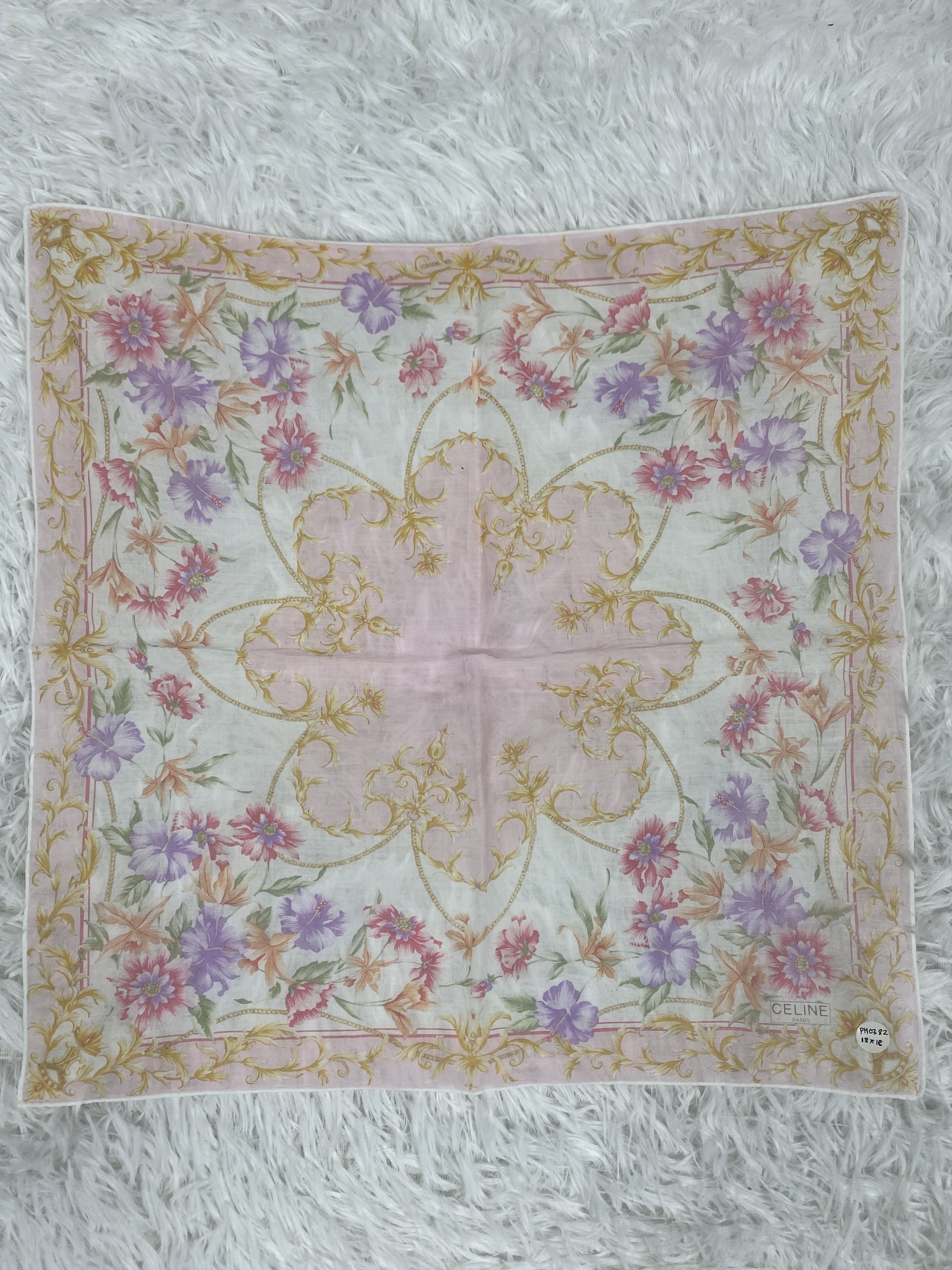 Celine × Vintage Vintage Celine Handkerchief Neckerchief PH0382 Size ONE SIZE - 3 Thumbnail