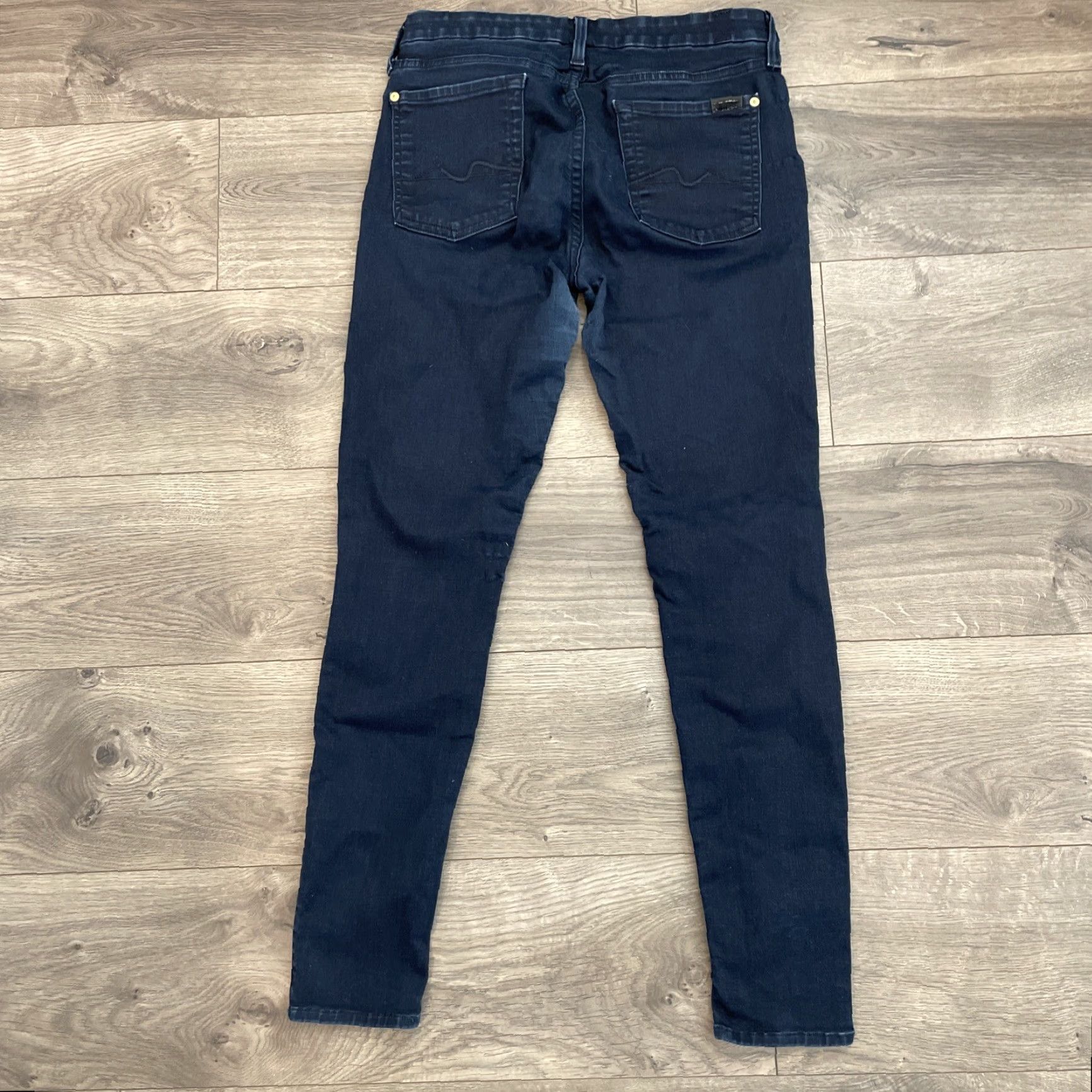 7 For All Mankind 7 For All Mankind Skinny Jeans Women Size 32 Black Dark Wash Size 24" / US 00 / IT 34 - 5 Thumbnail