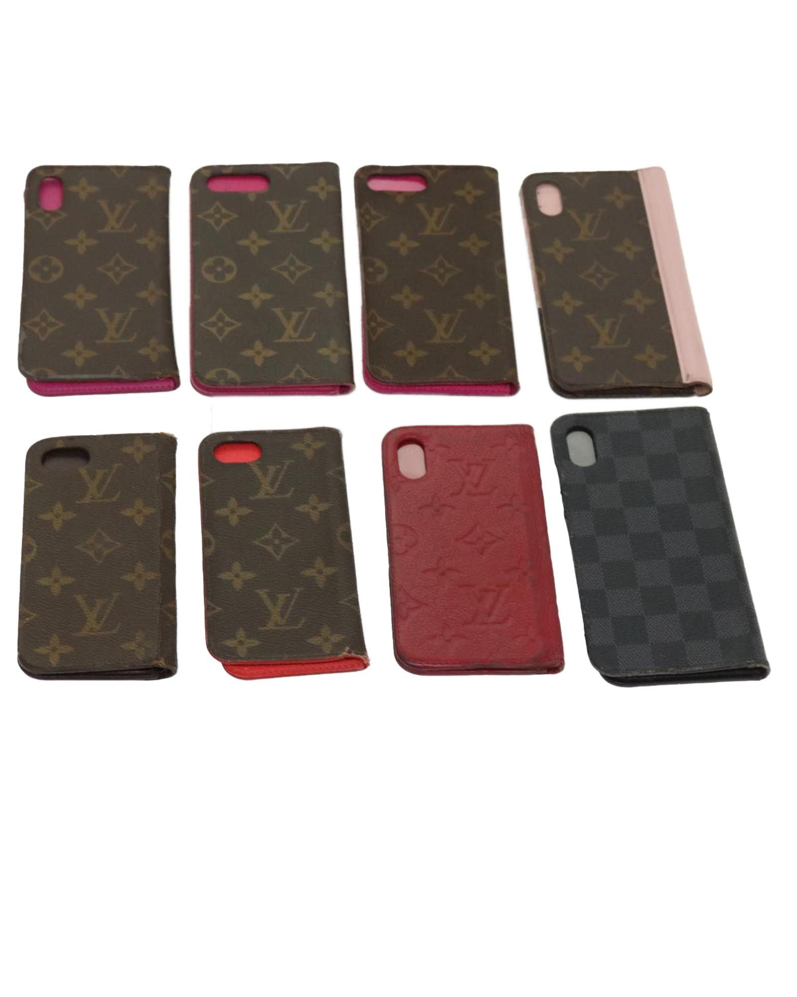 image of Louis Vuitton Monogram Damier Graphite Red Iphone Case Set, Women's