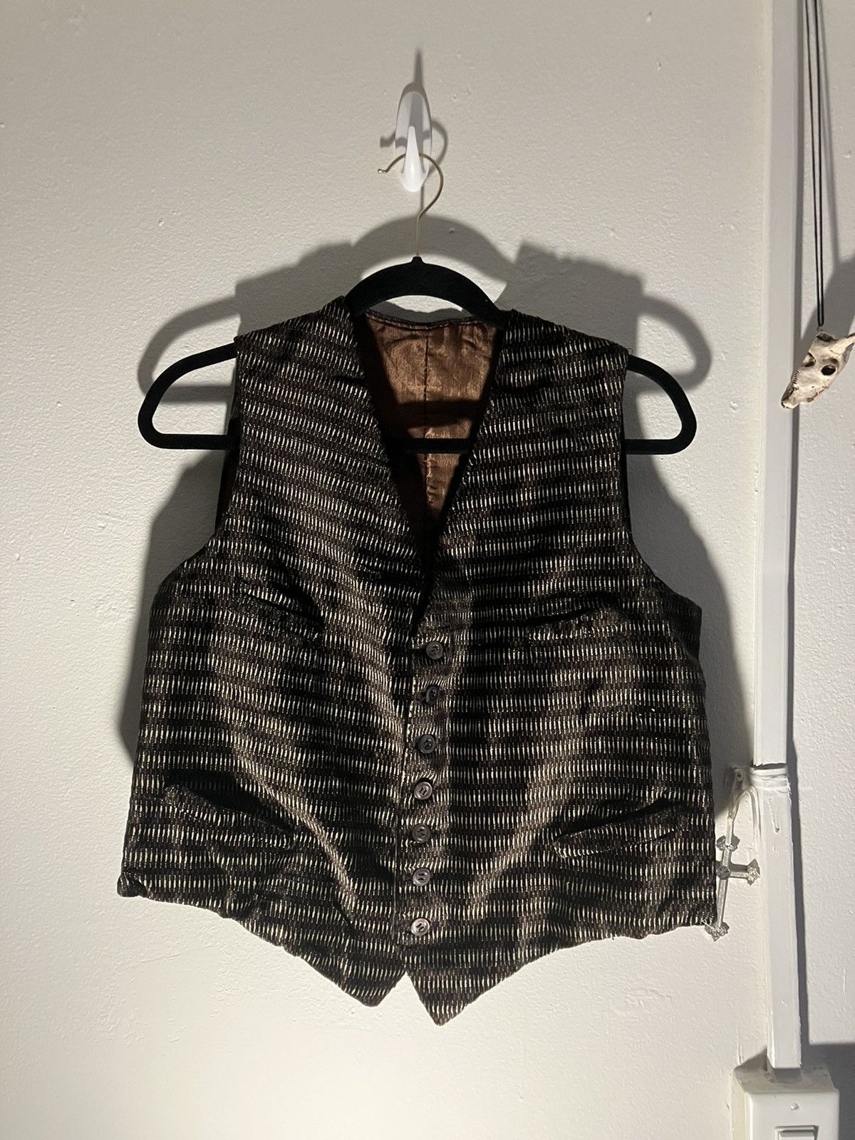 Other 1940s Patterned Satin Waistcoat Size 40R - 1 Thumbnail
