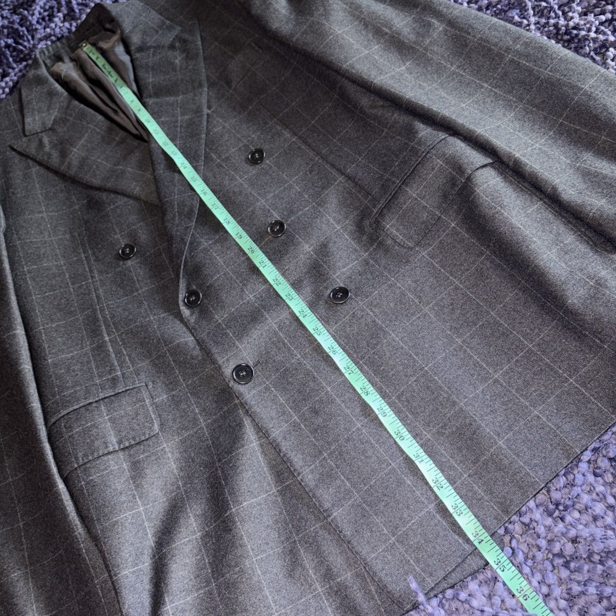 Huntsman Huntsman Savile Row Double Breasted Wool Check Blazer Jacket Size 44L - 7 Thumbnail
