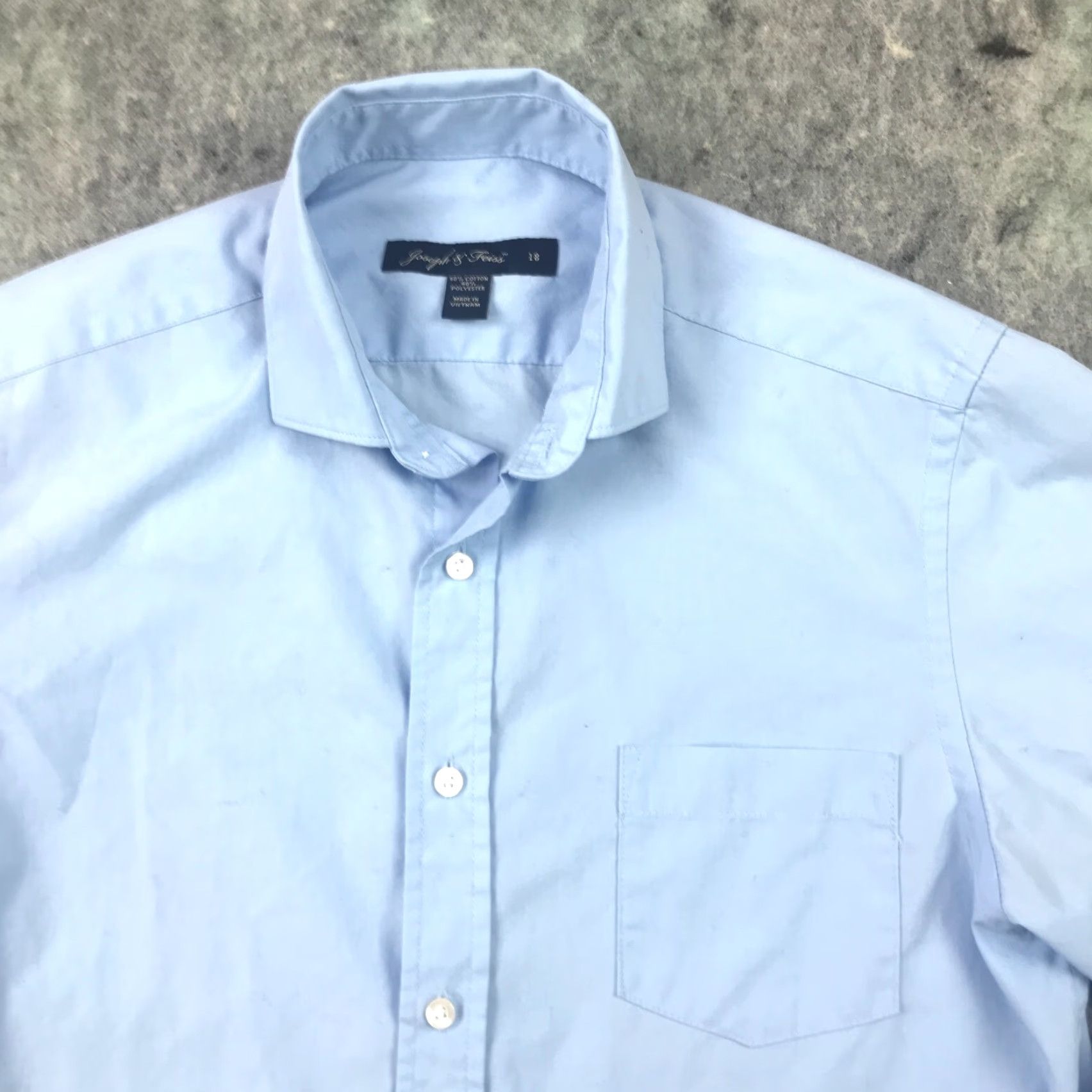 Joseph Joseph & Feiss Shirt Mens Size 18 Blue Button-Up Long Sleeve Cotton Blend Size US XXL / EU 58 / 5 - 3 Thumbnail