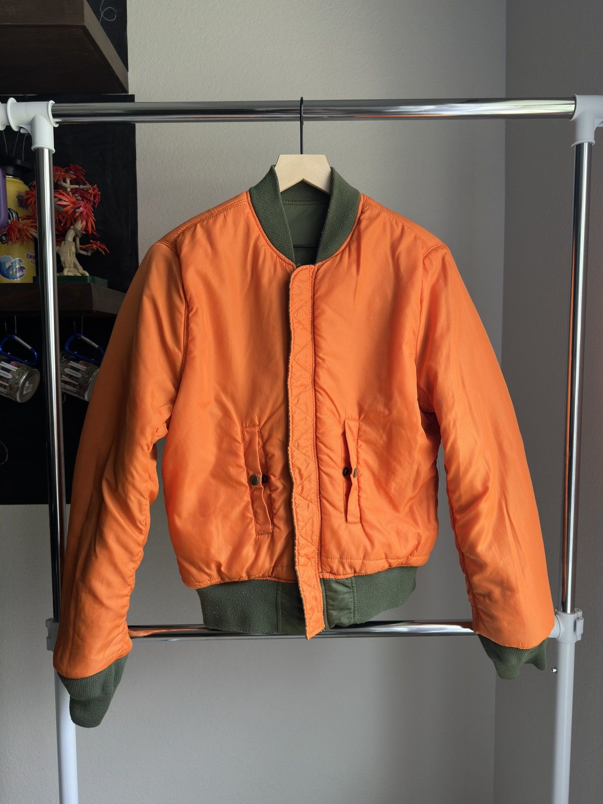 Alpha Industries Vintage Alpha Industries Reversible Bomber Jacket Green Size US M / EU 48-50 / 2 - 3 Thumbnail
