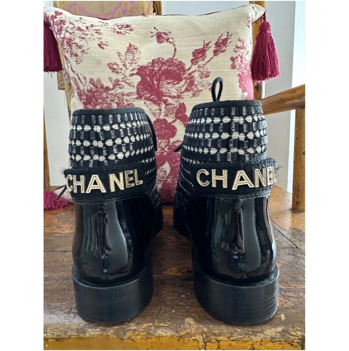 Chanel Tweed Ankle Boots made in Italy Size US 7 / IT 37 - 2 Thumbnail
