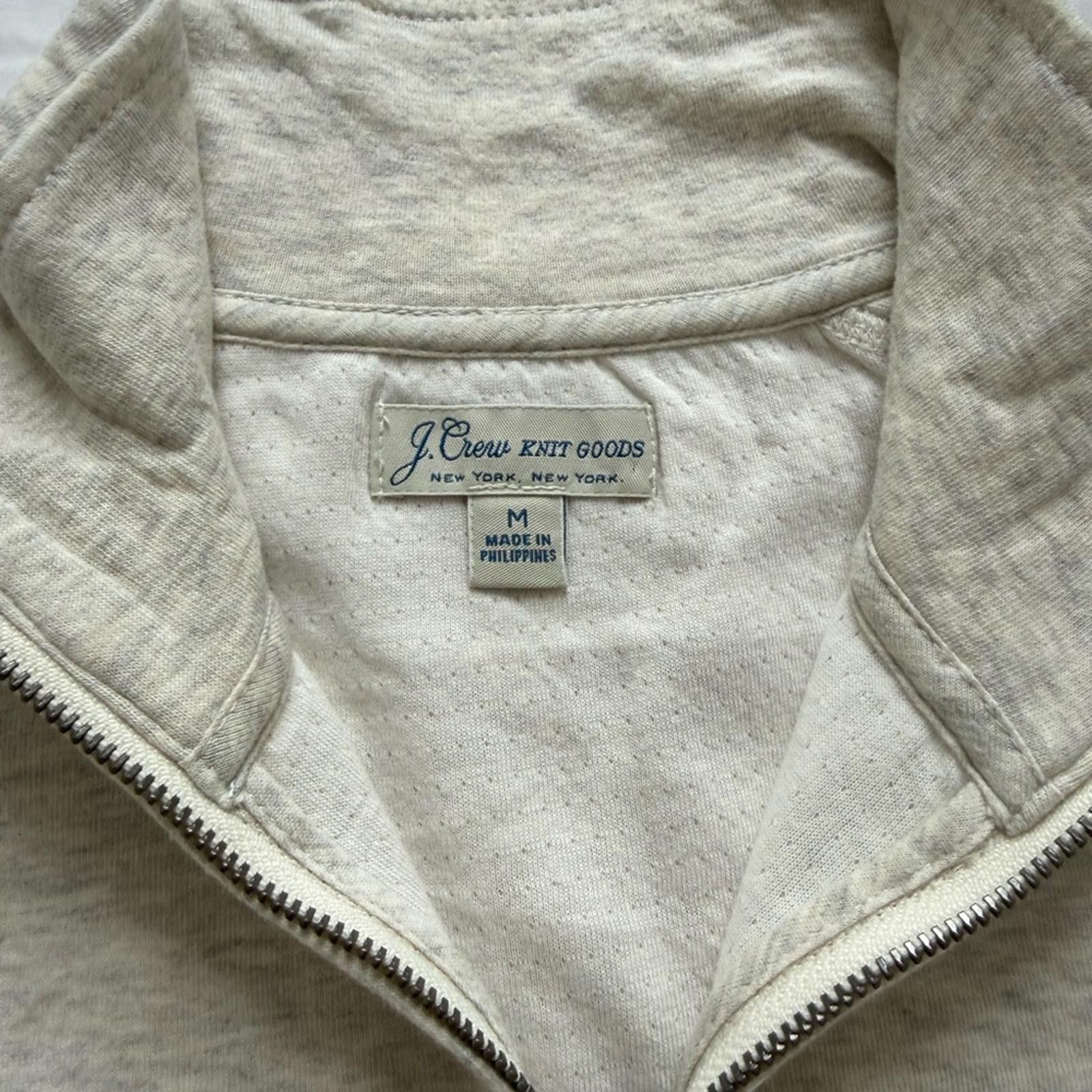 J.Crew J.Crew Heather Gray Quarter-Zip Size US M / EU 48-50 / 2 - 2 Thumbnail