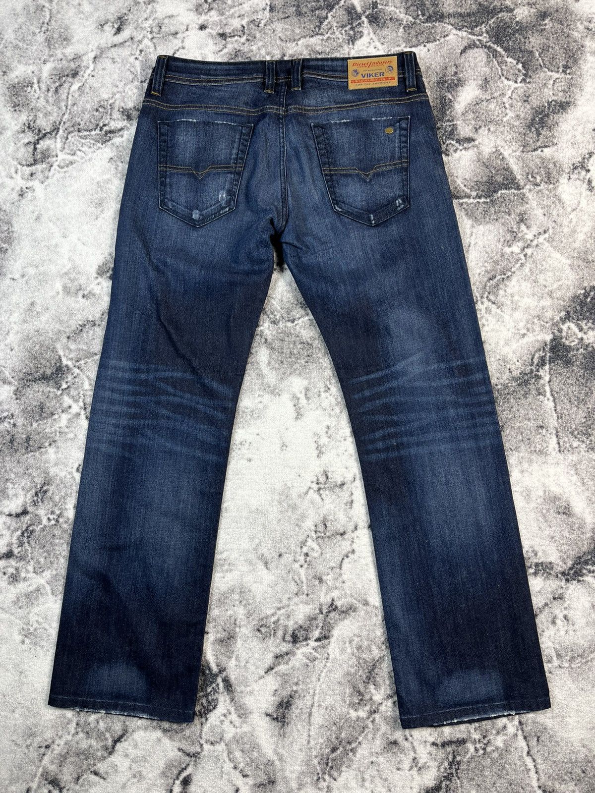Diesel Diesel Viker Jeans Dark Wash Straight Stretch W33 Size US 33 - 8 Thumbnail