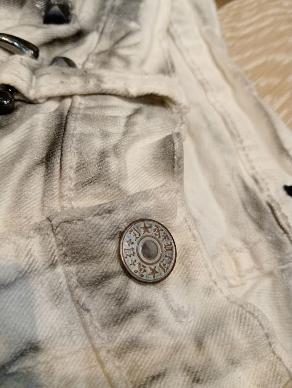 If Six Was Nine K.U.I ASH PUNK CREASE CLOUDY COAT STUDDED STRETCH DENIM Size US 30 / EU 46 - 6 Thumbnail