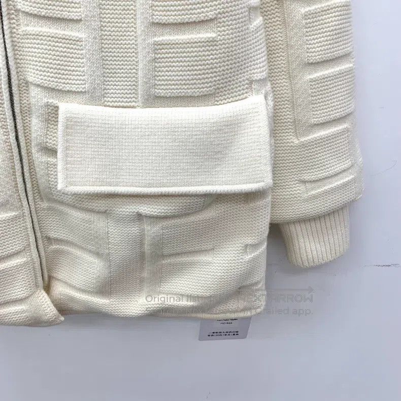 Hermes Hermes Ivory Texture Wool Stand Collar Zipper Long Sleeve Size XXS / US 00 / IT 34 - 4 Thumbnail