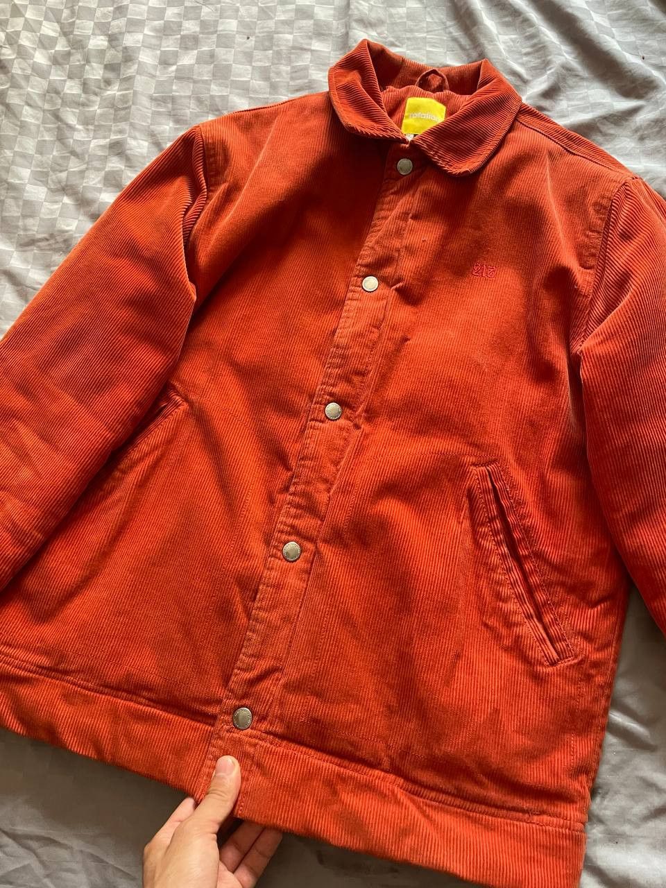 Other Vintage Velvet Bomber Jacket Baggy Retro Orange Size US S / EU 44-46 / 1 - 3 Thumbnail