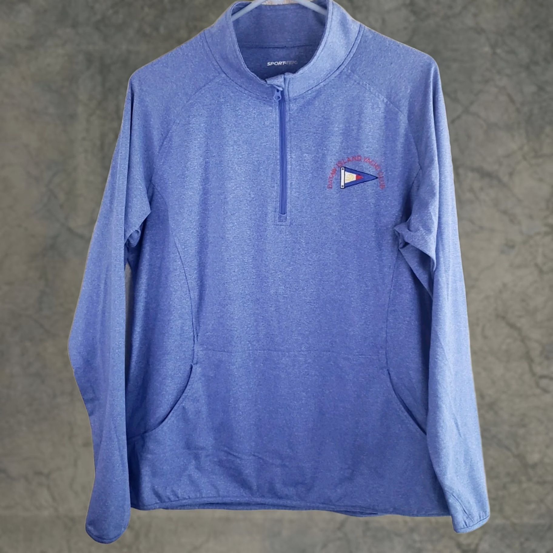 Vintage Sport-Tek Women's XL Jacket Dataw Yacht Club 1/4 Zip Heathered Blue Thumbhole Activewear Shirt Womens Regular Fit Level: Adult Size L / US 10 / IT 46 - 1 Thumbnail