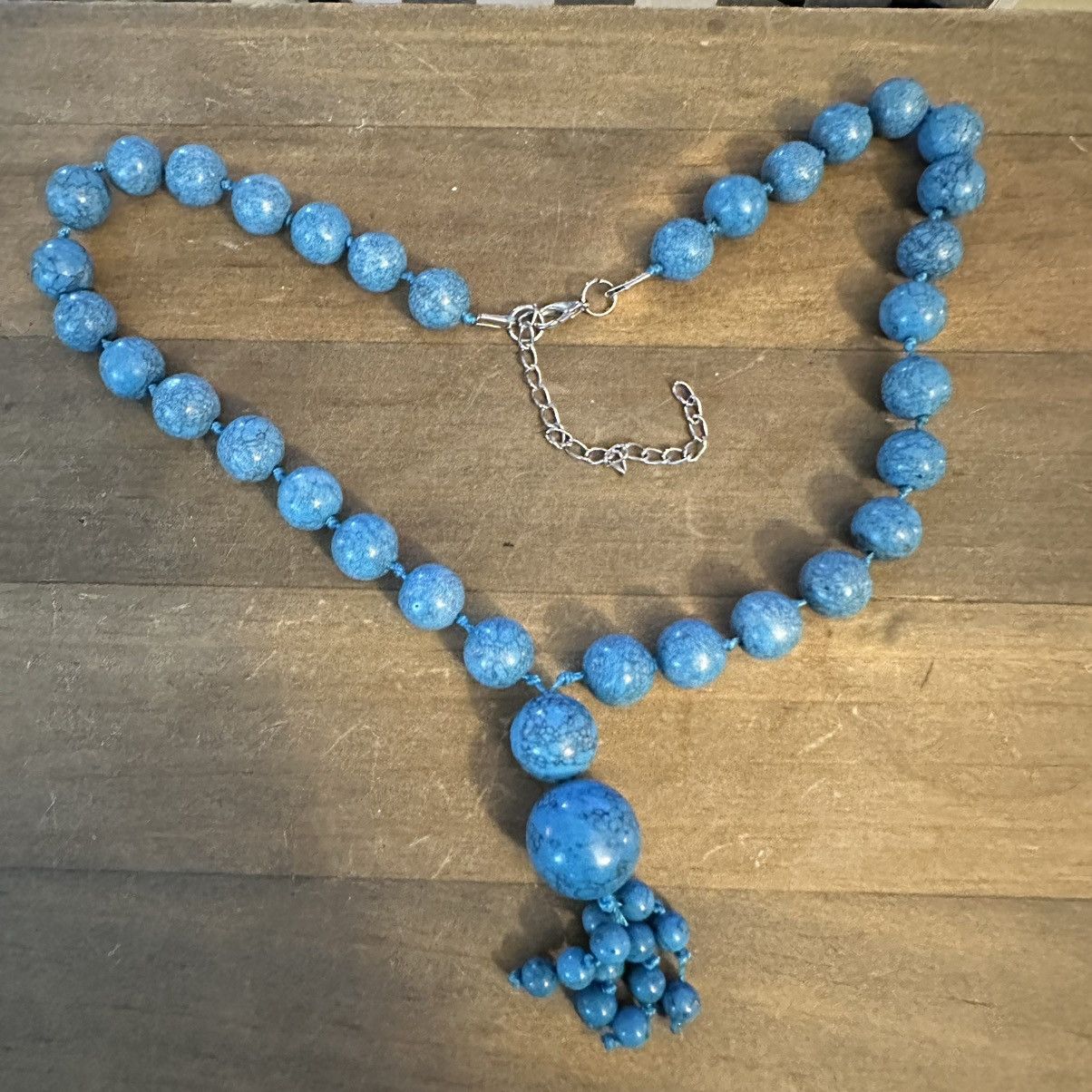 Other Blue Howlite bead tassel necklace Size ONE SIZE - 2 Thumbnail