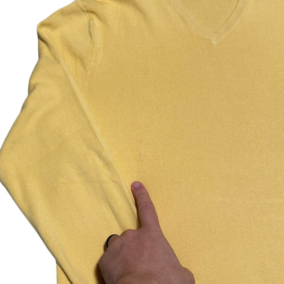 Polo Ralph Lauren Polo Ralph Lauren Cotton Yellow Stained Sweater Men’s Large Size US L / EU 52-54 / 3 - 3 Thumbnail