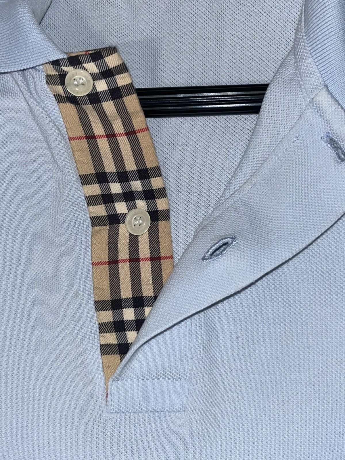 Burberry BURBERRY check collar cotton polo shirt Size US XL / EU 56 / 4 - 5 Thumbnail