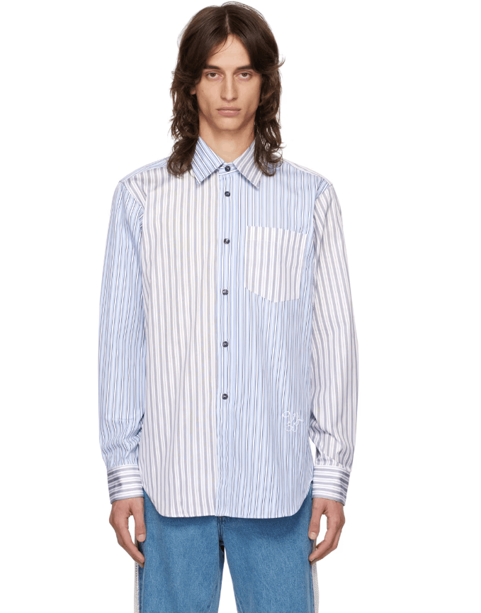 Wales Bonner BNWT AW24 WALES BONNER STRIPED SHIRTING MAJESTY SHIRT 46 Size US S / EU 44-46 / 1 - 1 Thumbnail