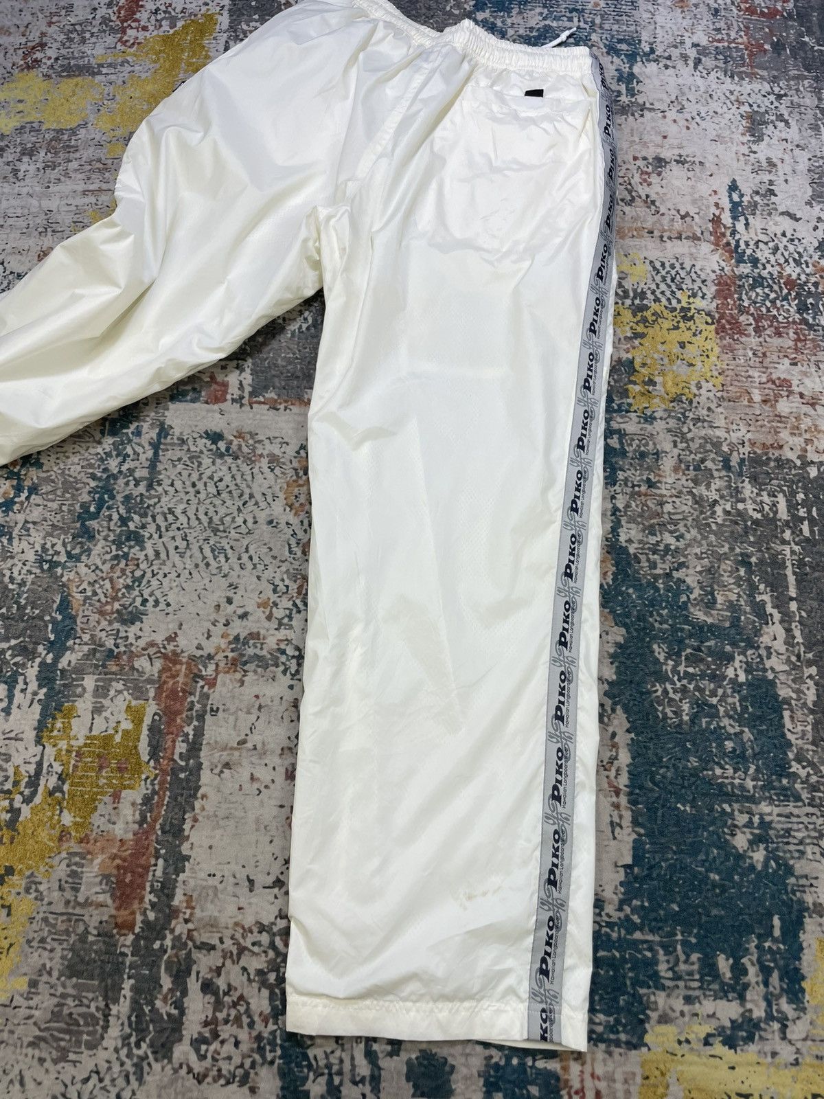 Japanese Brand Vtg Piko Off White Side Tape Trackpants Size US 28 / EU 44 - 2 Thumbnail