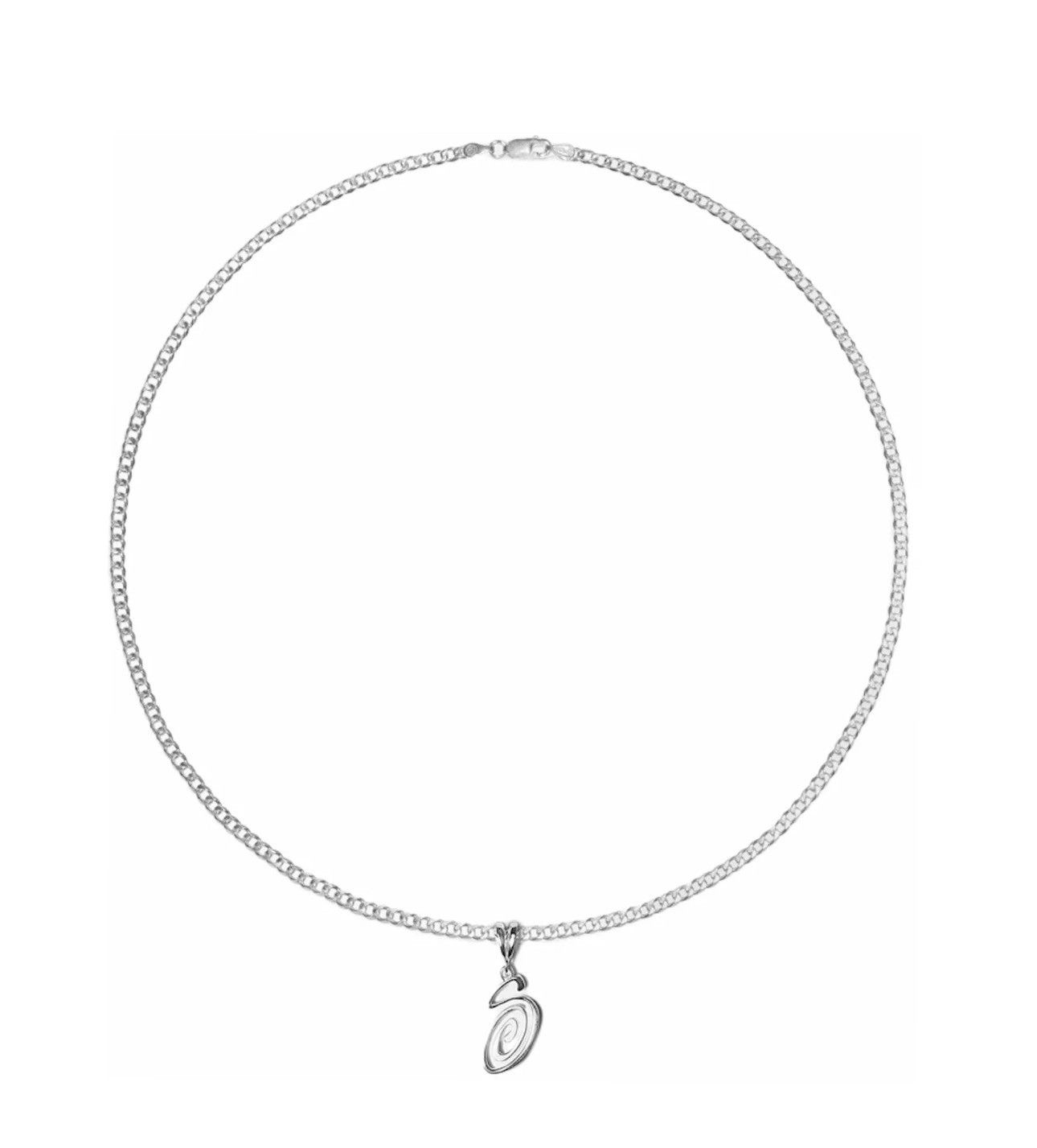 image of Stussy Swirly S Chain in Silver, Men's